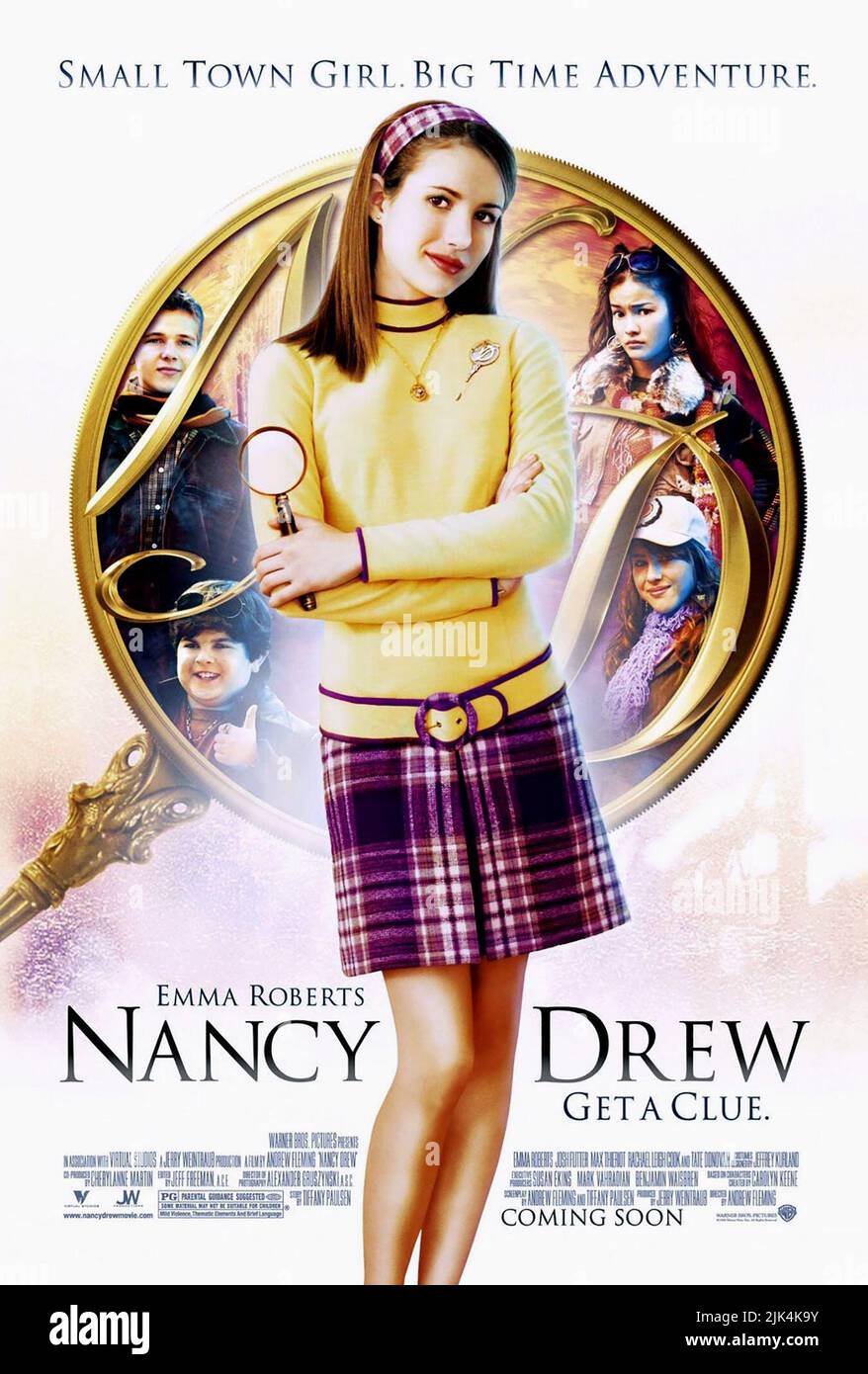 EMMA ROBERTS POSTER, Nancy Drew : LE MYSTÈRE À HOLLYWOOD HILLS, 2007 Banque D'Images