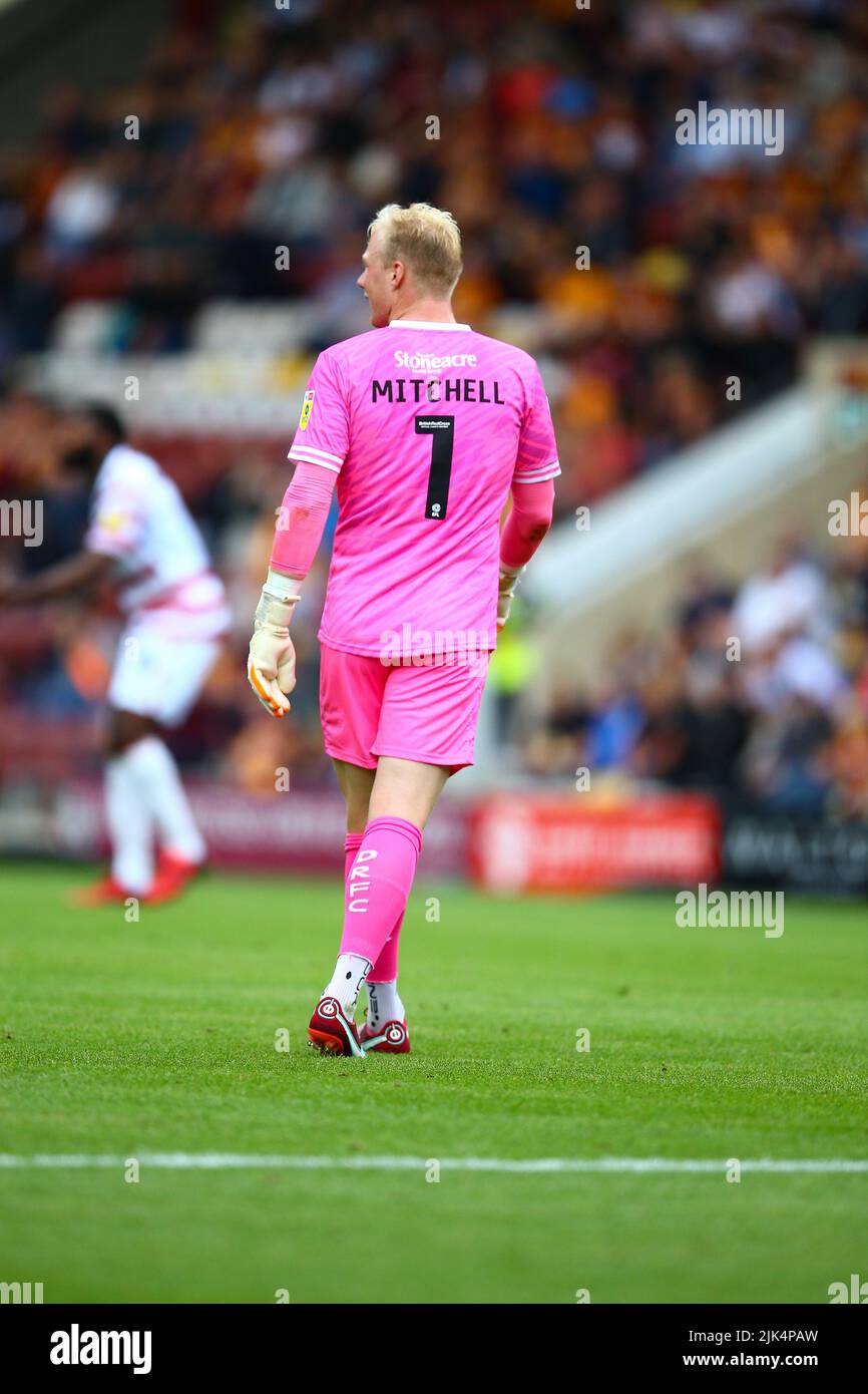 Stade de l'Université de Bradford, Bradford, Angleterre - 30th juillet 2022 Jonathan Mitchell gardien de but de Doncaster - pendant le jeu Bradford City v Doncaster Rovers, Sky Bet League Two, 2022/23, stade de l'Université de Bradford, Bradford, Angleterre - 30th juillet 2022 crédit: Arthur Haigh/WhiteRosePhotos/Alay Live News Banque D'Images