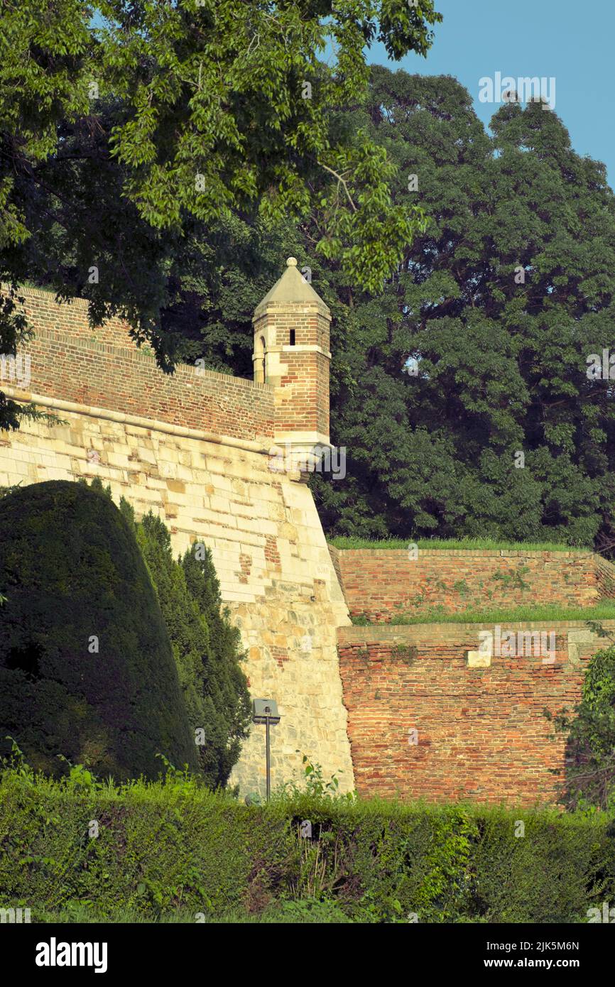 Une tour de guet dans le parc Kalemegdan, forteresse de Belgrade, capitale de la Serbie Banque D'Images