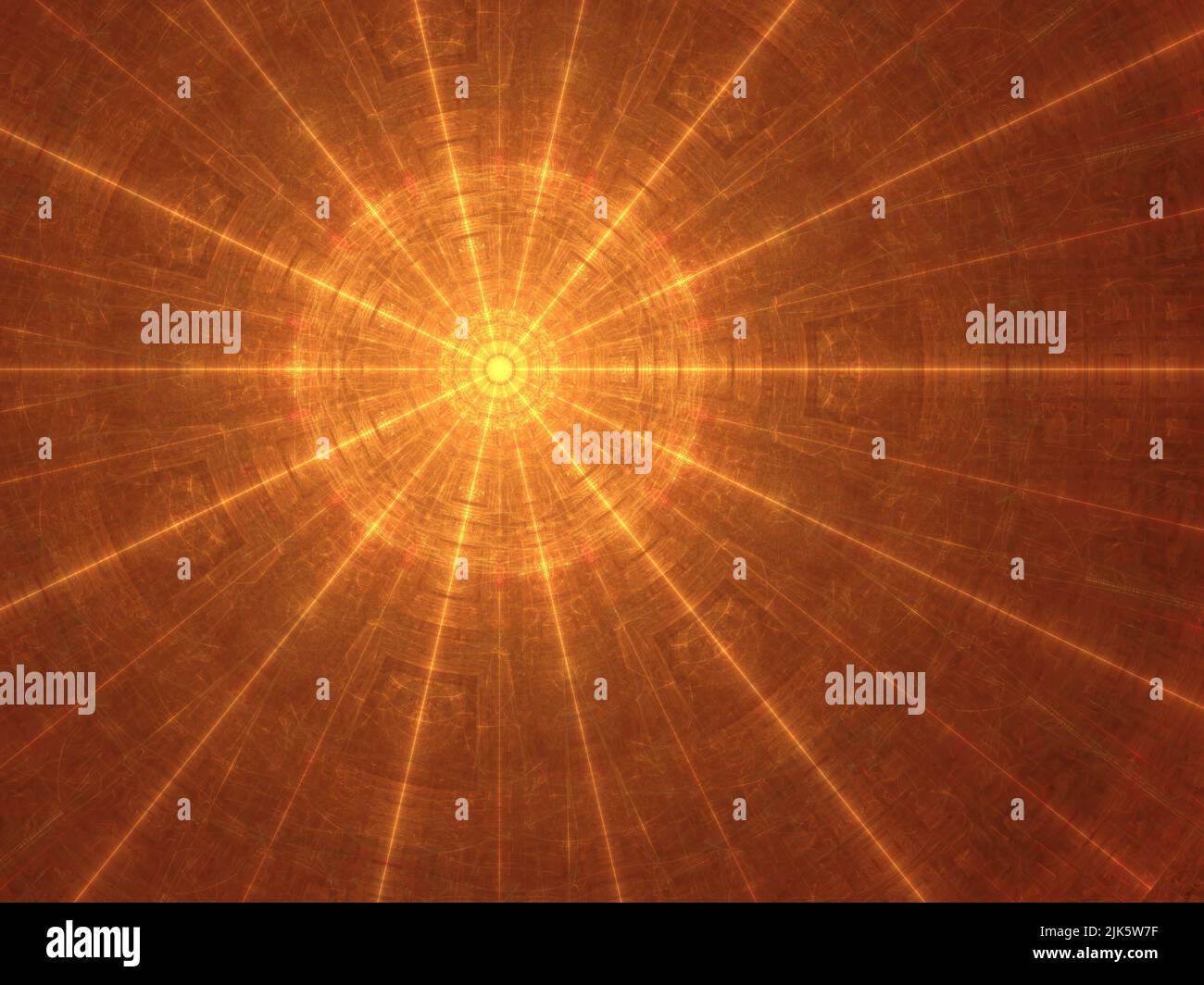 Illustration du soleil fractal de flamme Banque D'Images