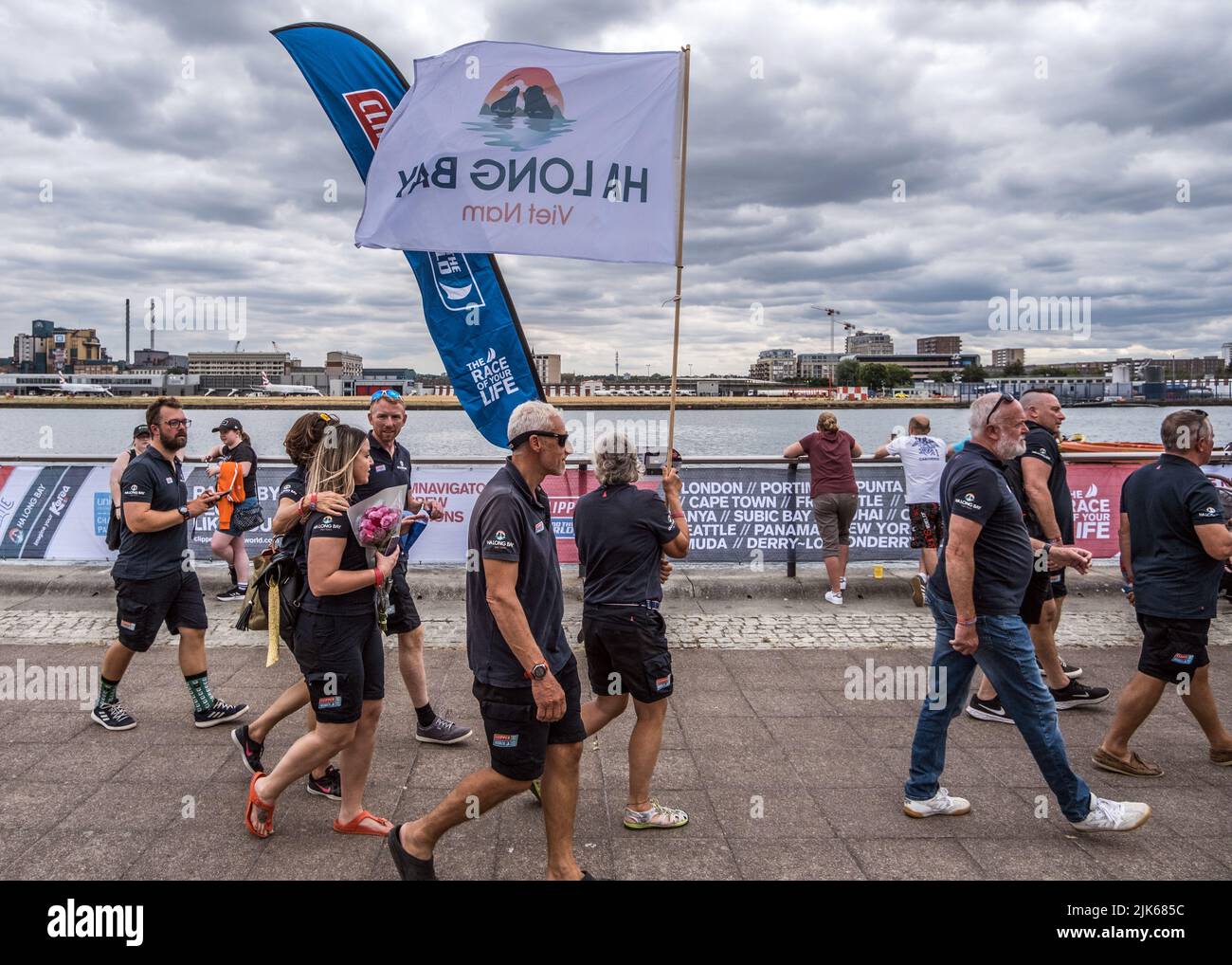 The Royal Docks London Event - Clipper Round the World Yacht Race, finale Celebrations, 2022 juillet, East London, E16, Angleterre, Royaume-Uni. Banque D'Images