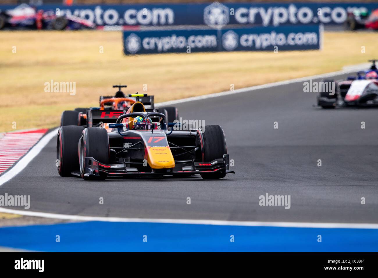 17 IWASA Ayumu (jpn), DAMS, Dallara F2, action pendant la ronde 10th du Championnat de Formule 2 de la FIA 2022, de 28 juillet à 31, 2022 sur la Hungaroring, à Mogyorod, Hongrie - photo Joao Filipe / DPPI Banque D'Images