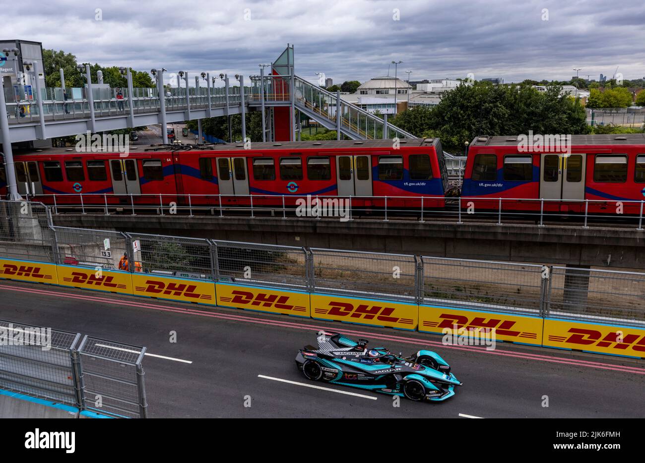 Mitch Evans en qualifications lors de l'E-Prix SABIC de Londres 2022 au circuit Excel de Londres. Date de la photo: Dimanche 31 juillet 2022. Banque D'Images