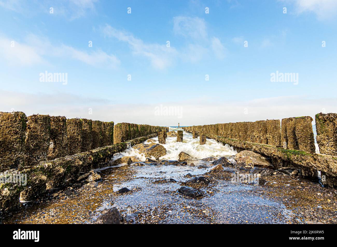 Mer du Nord néerlandaise dans la province de Zélande Banque D'Images