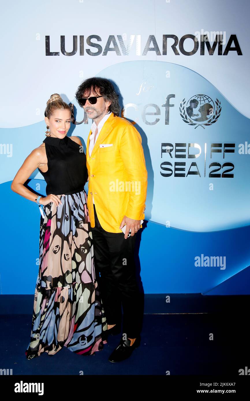 Capri, LuisaViaRoma tapis rouge pour UNICEF 2022. Photo : Sylvie Meis et Niclas Castello Banque D'Images