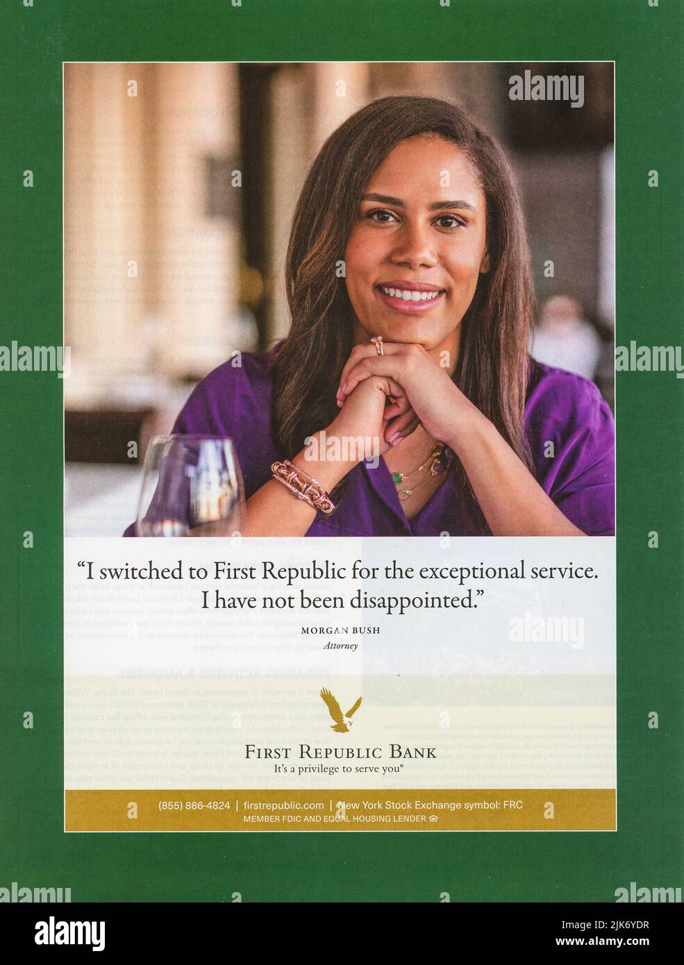 Mars 2022 Publicité dans le magazine « Conde Nast Traveler », États-Unis Banque D'Images