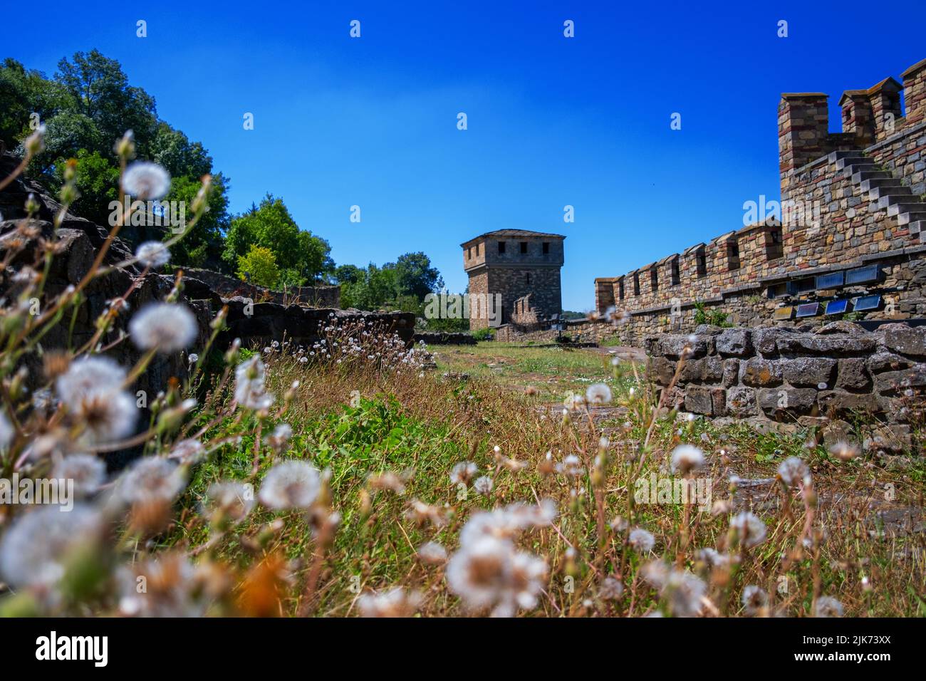 Château de Tsarevets à Veliko Tarnovo. Bulgarie. Banque D'Images