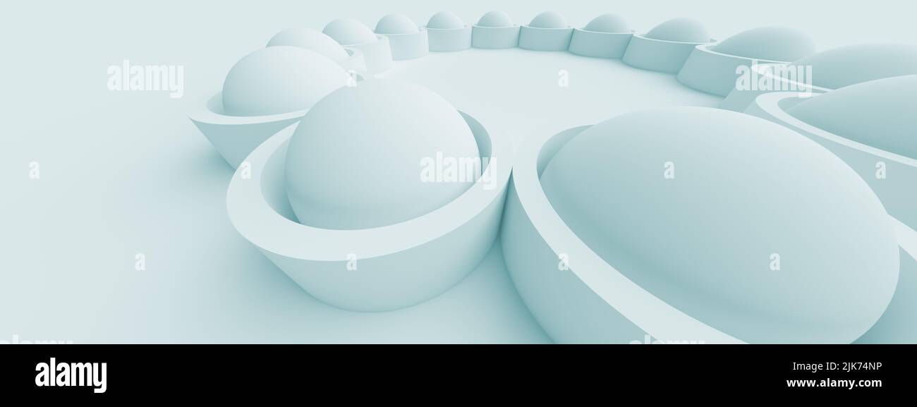 3D conception panoramique horizontale abstraite Banque D'Images