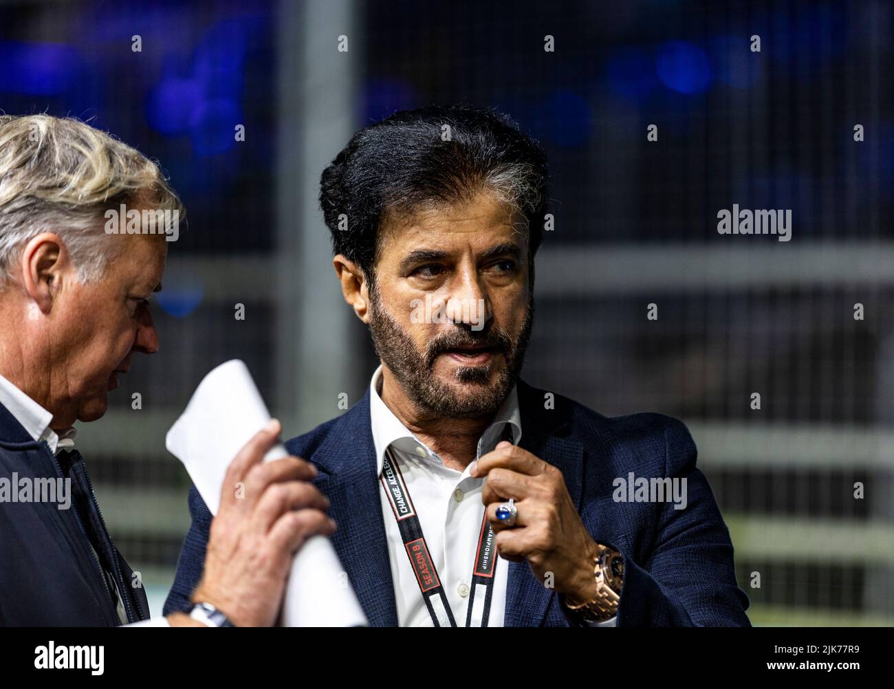 Mohammed bin Sulayem président de la FIA sur GRID avant la course lors du SABIC London EPrix