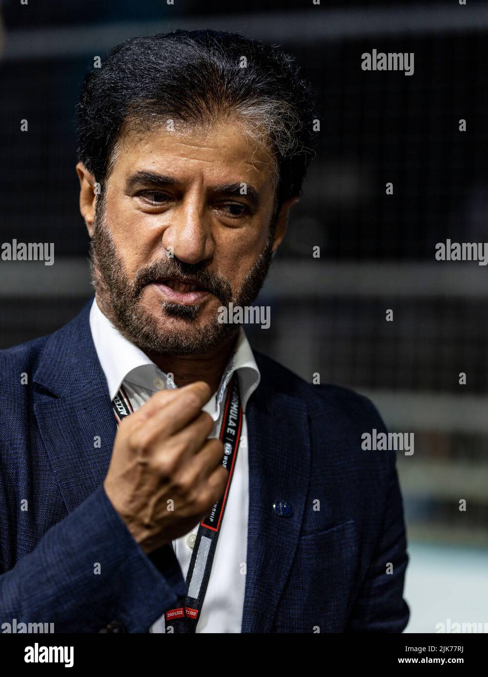 Mohammed bin Sulayem président de la FIA sur GRID avant la course lors du SABIC London EPrix