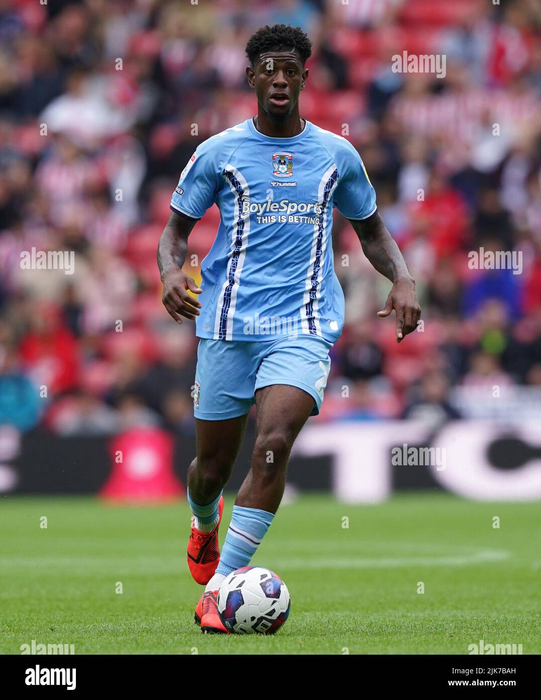 Jonathan Panzo de Coventry City pendant le match de championnat Sky Bet au stade de Light, Sunderland. Date de la photo: Dimanche 31 juillet 2022. Banque D'Images