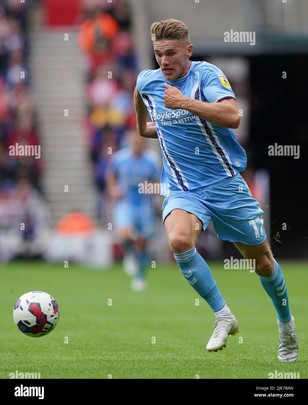 Victor Gyokeres de Coventry City lors du match de championnat Sky Bet au stade de Light, Sunderland. Date de la photo: Dimanche 31 juillet 2022. Banque D'Images