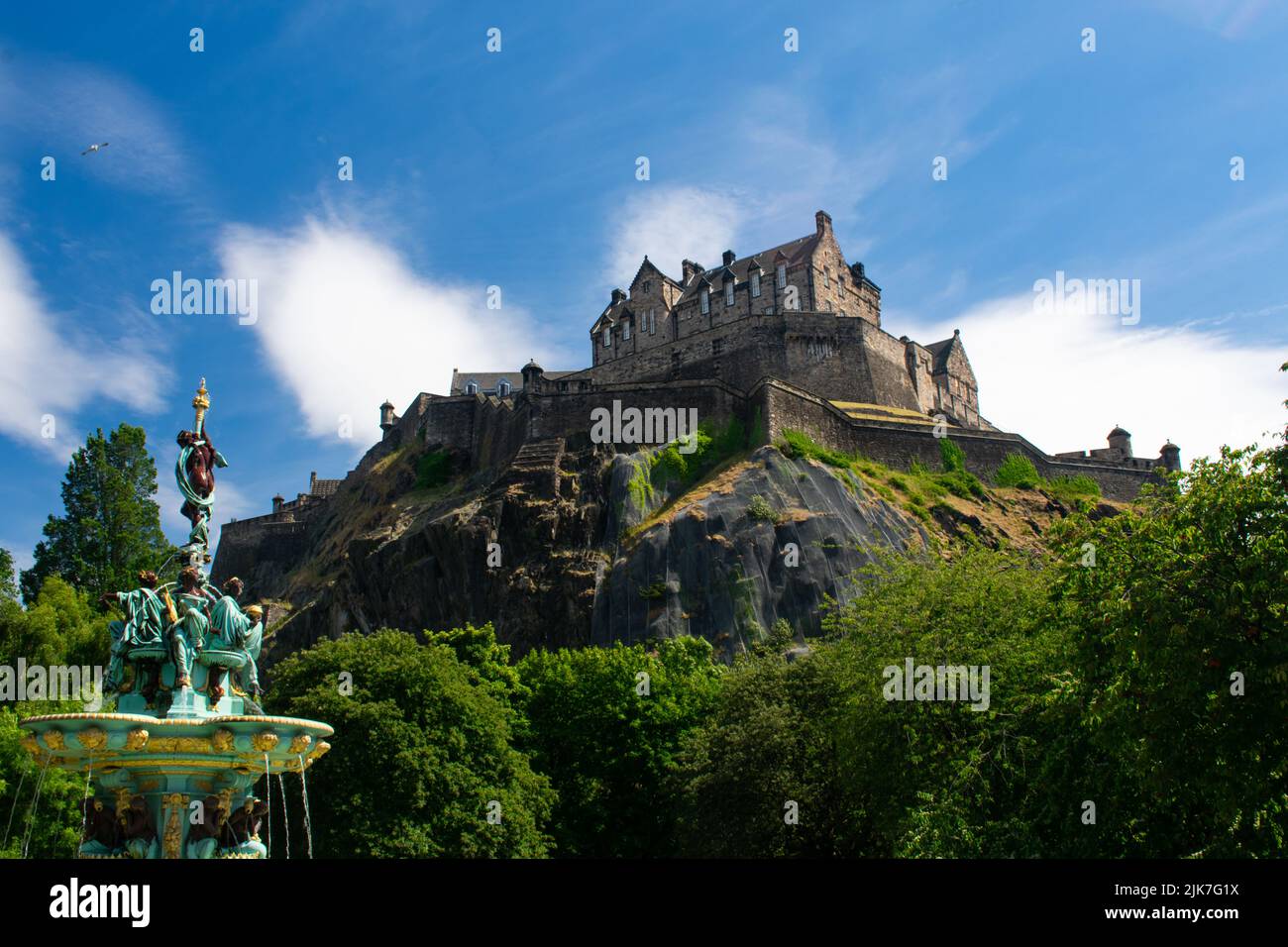 Château d'Édimbourg en été, Écosse Banque D'Images