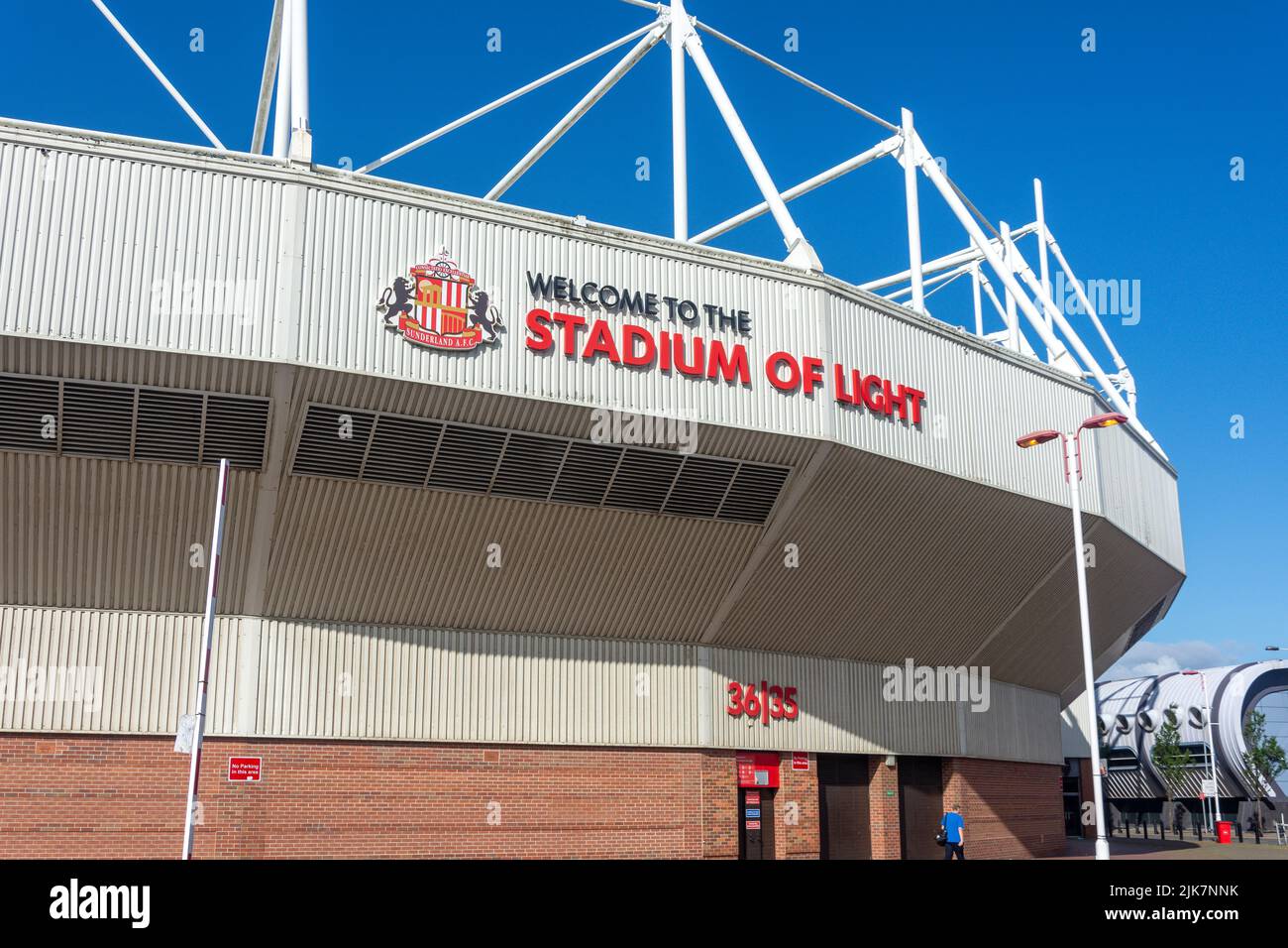 Le stade de la lumière, façon Brasserie Vaux, bergeries, Sunderland, Tyne et Wear, Angleterre, Royaume-Uni Banque D'Images