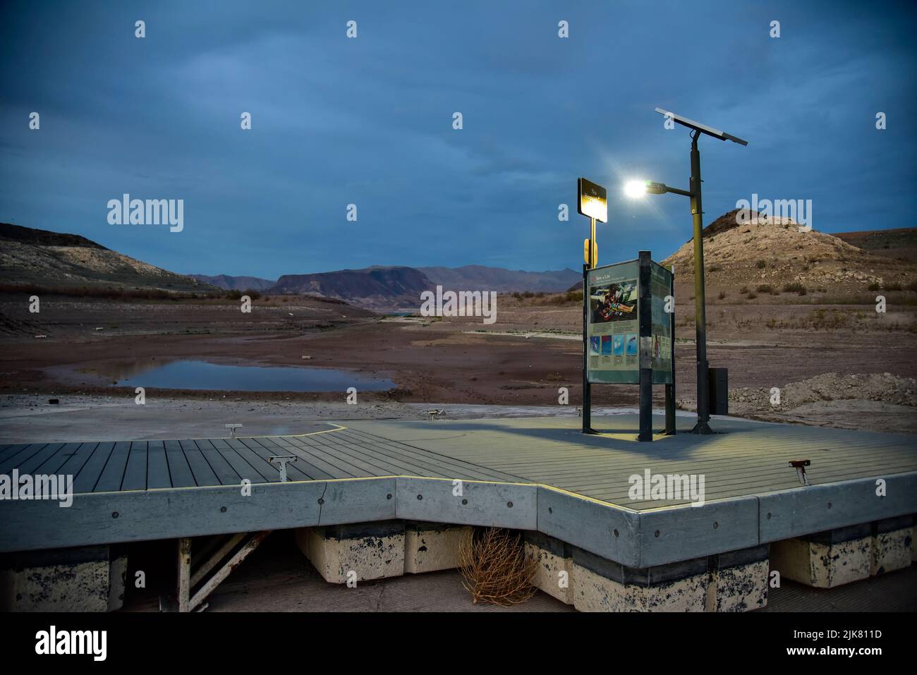 30 juillet 2022, lac Mead, Nevada, conditions de sécheresse sévère à Boulder Harbour Boat Launch près de Las Vegas. Banque D'Images
