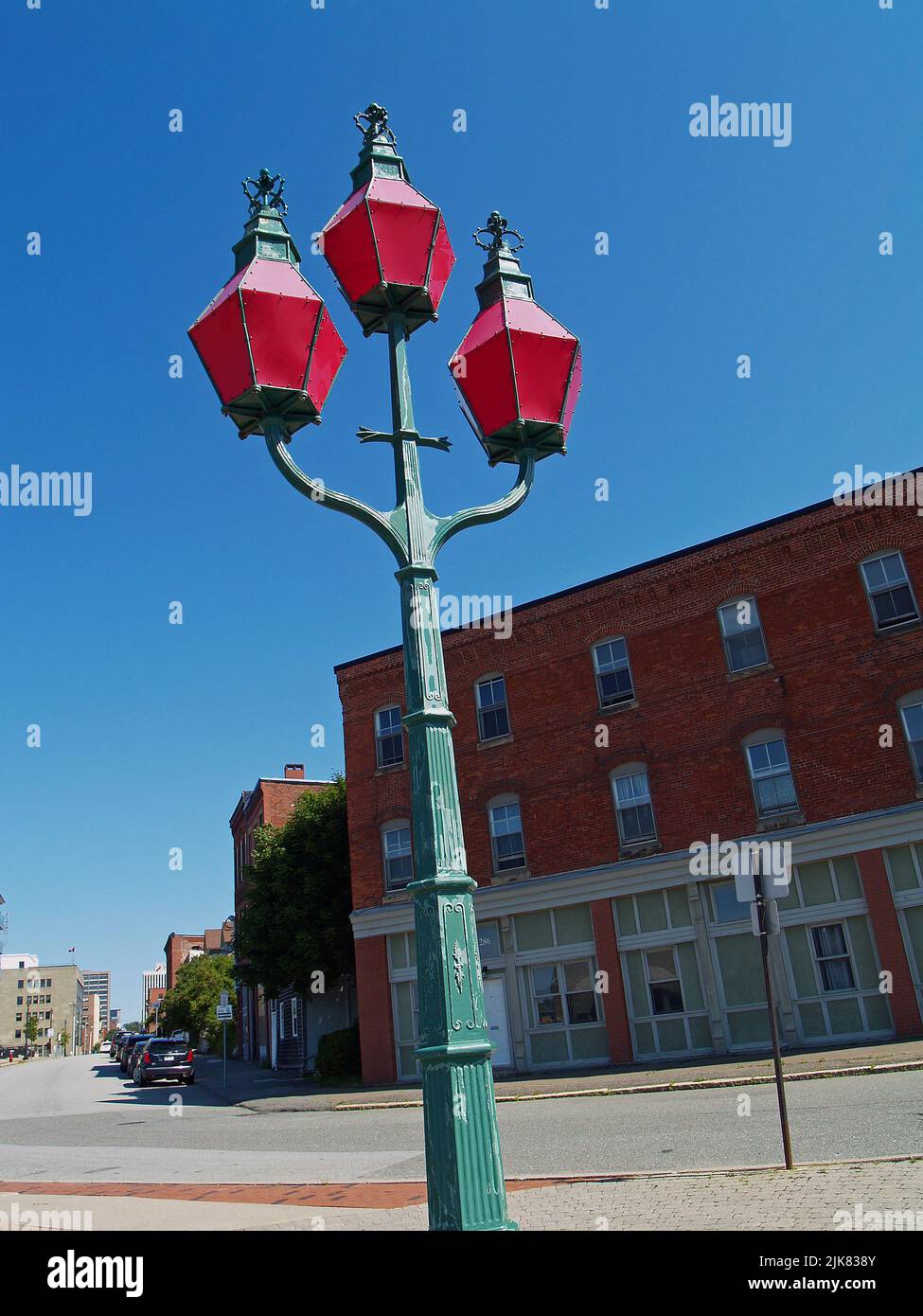 Trinity Lamps of St.Patrick's Square, Saint John, NB Banque D'Images