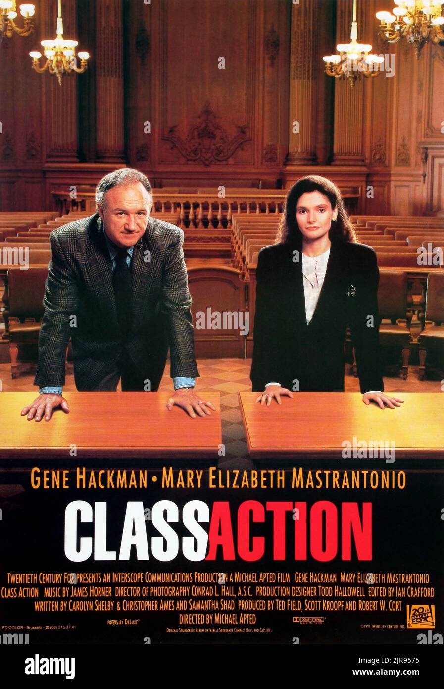 GENE Hackman, Mary Elizabeth Mastrantonio Poster film Class action (1994) personnages : Jedediah Tucker Ward, réalisateur : Michael Apted 18 mars 1991 **AVERTISSEMENT** cette photographie est à usage éditorial exclusif et est la propriété de 20THCENTURY FOX et/ou du photographe désigné par le film ou la société de production et ne peut être reproduite que par des publications en liaison avec la promotion du film ci-dessus. Un crédit obligatoire à 20THCENTURY FOX est requis. Le photographe doit également être crédité lorsqu'il est connu. Aucune utilisation commerciale ne peut être accordée sans autorisation écrite de The film Company. Banque D'Images