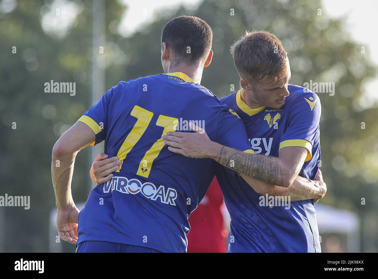 Castelnuovo Del Garda, Italie. 30th juillet 2022. Pendant Hellas Verona vs US Cremonese, 5Â° frendly match pré-saison Serie A Tim 2022-23, au Centro Sportivo 'Paradiso' di Castelnuovo del Garda (VR), Italie, on 30 juillet 2022. Crédit : Agence photo indépendante/Alamy Live News Banque D'Images