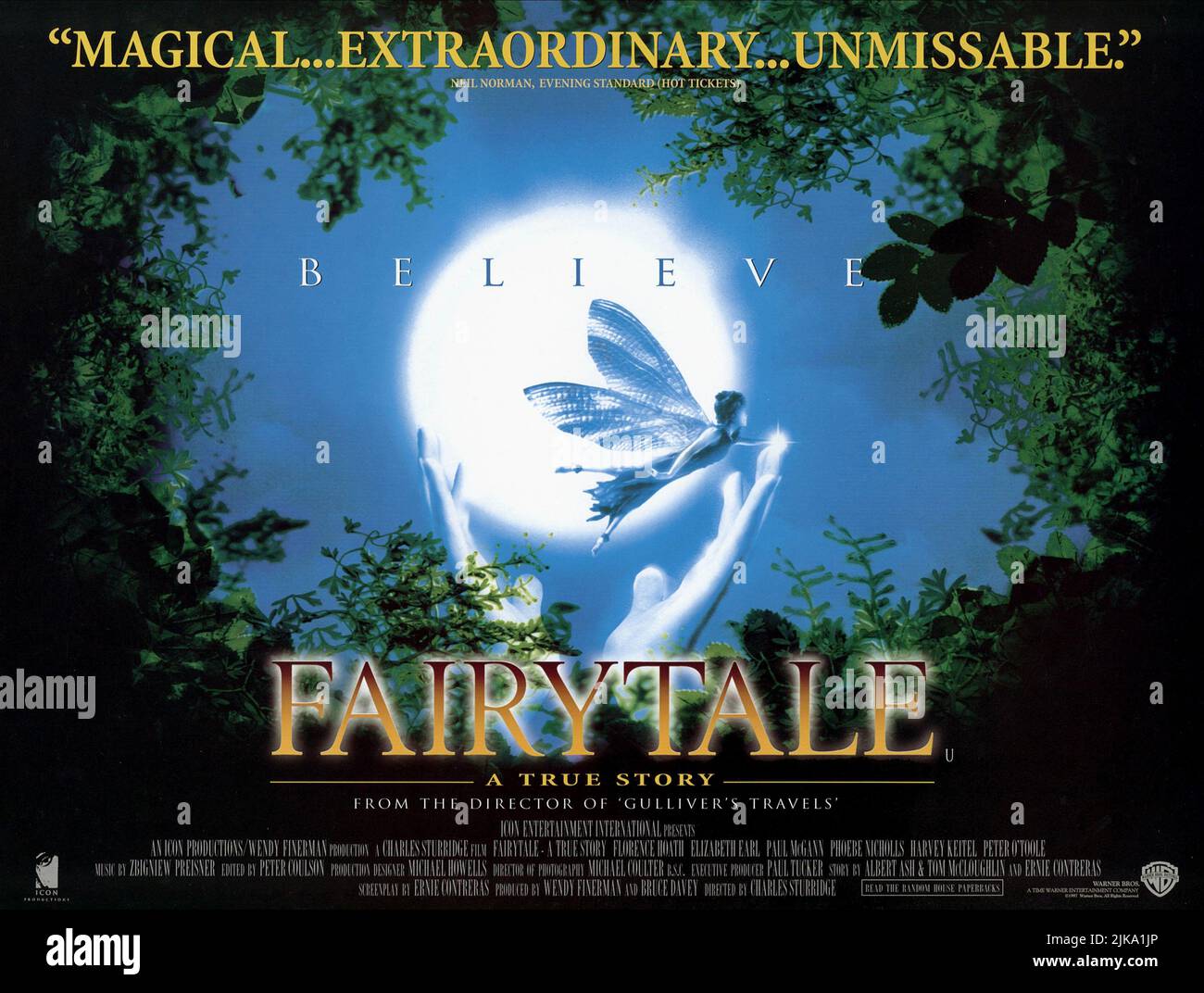 Film Poster film Fairytale : a True Story ; illumination (1996) réalisateur : Charles Sturridge 11 septembre 1997 **AVERTISSEMENT** cette photographie est à usage éditorial exclusif et est la propriété de PARAMOUNT et/ou du photographe désigné par la société de production et ne peut être reproduite que par des publications en liaison avec la promotion du film ci-dessus. Un crédit obligatoire à PARAMOUNT est requis. Le photographe doit également être crédité lorsqu'il est connu. Aucune utilisation commerciale ne peut être accordée sans autorisation écrite de The film Company. Banque D'Images