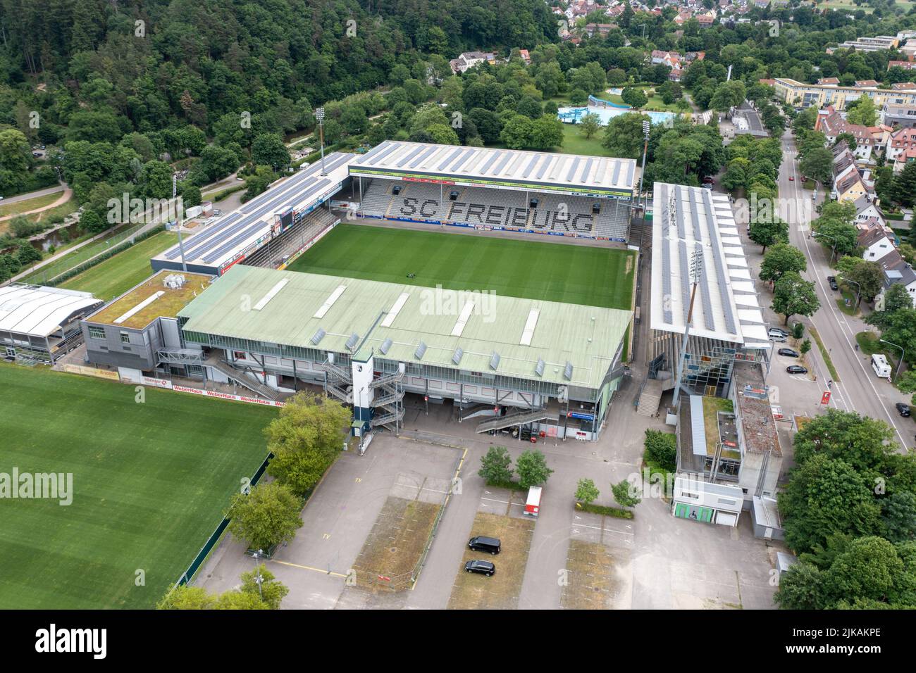 Stade Dreisamstadion, stade de l'équipe de football professionnelle de SC Freiburg, Fribourg, Allemagne Banque D'Images