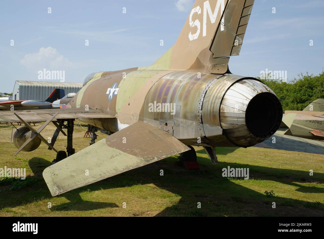 North American F-100D Super Sabre 54-2174, Midland Air Museum, aéroport de Coventry. Banque D'Images