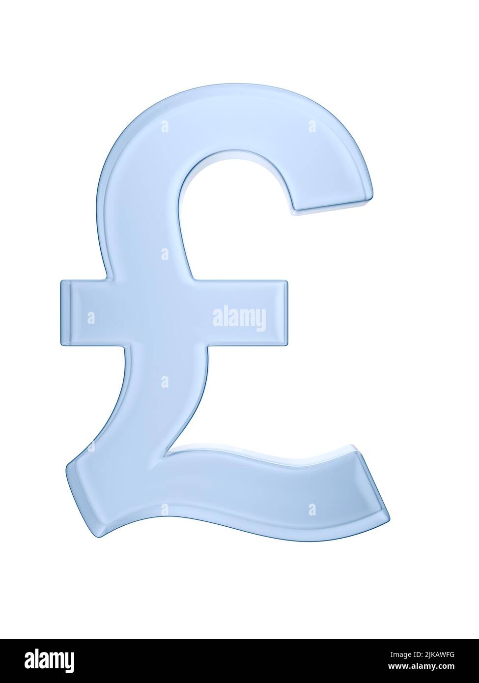 Symbole livre britannique sur fond blanc. Illustration isolée 3D Banque D'Images