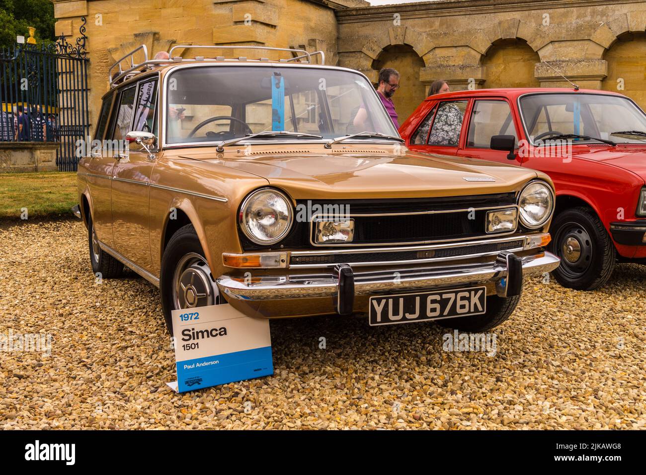 Simca 1501 voiture spéciale, 1971, Concours de l'Ordinaire, Festival de l'exceptionnel, Château de Grimsthorpe, Bourne, Lincolnshire, 2022 Banque D'Images