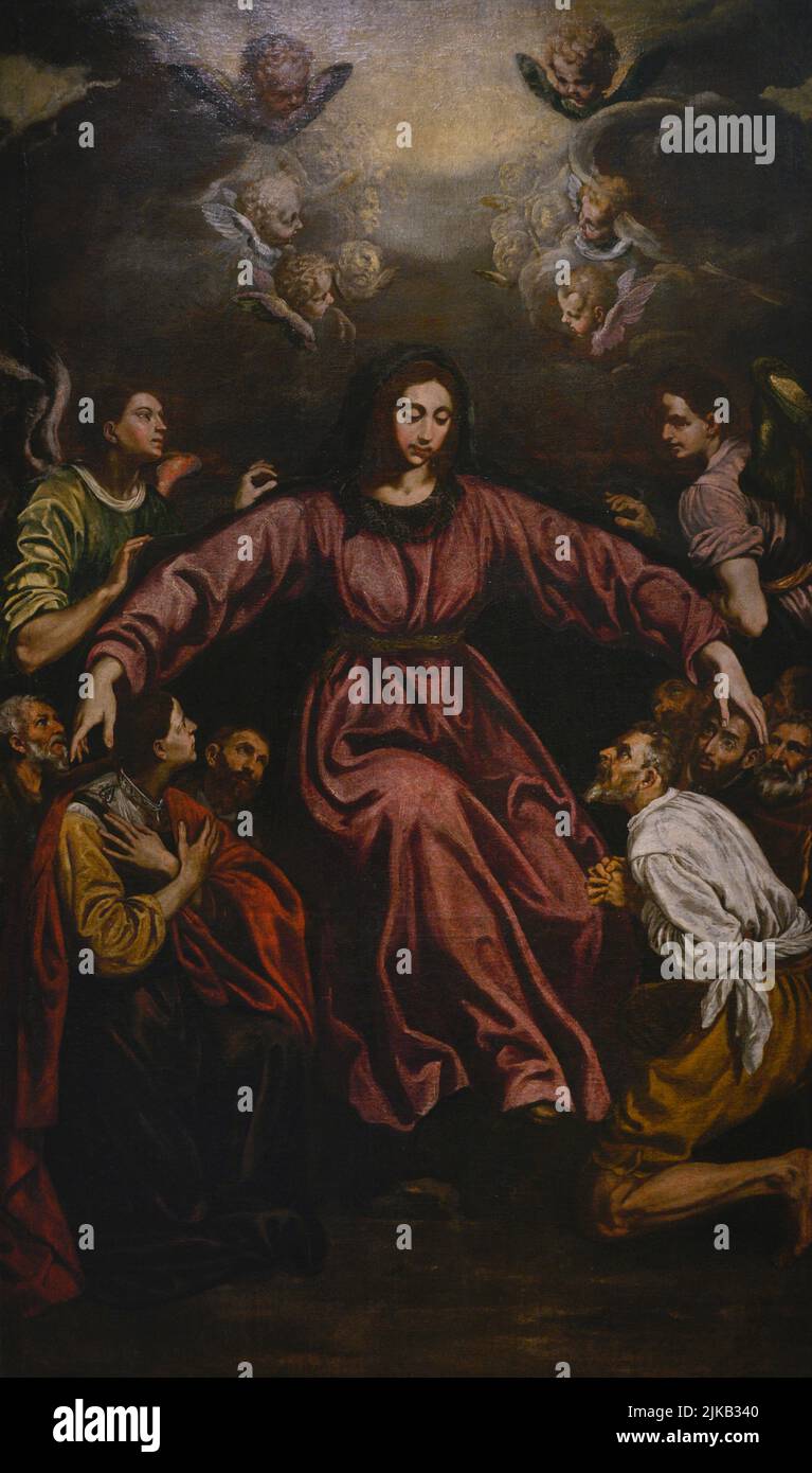 Luis Tristán (1580-1624). Peintre espagnol. Notre Dame de la Miséricorde. Huile sur toile (219 x 132 cm), env. 1620-1623. Musée El Greco. Tolède, Espagne. Banque D'Images