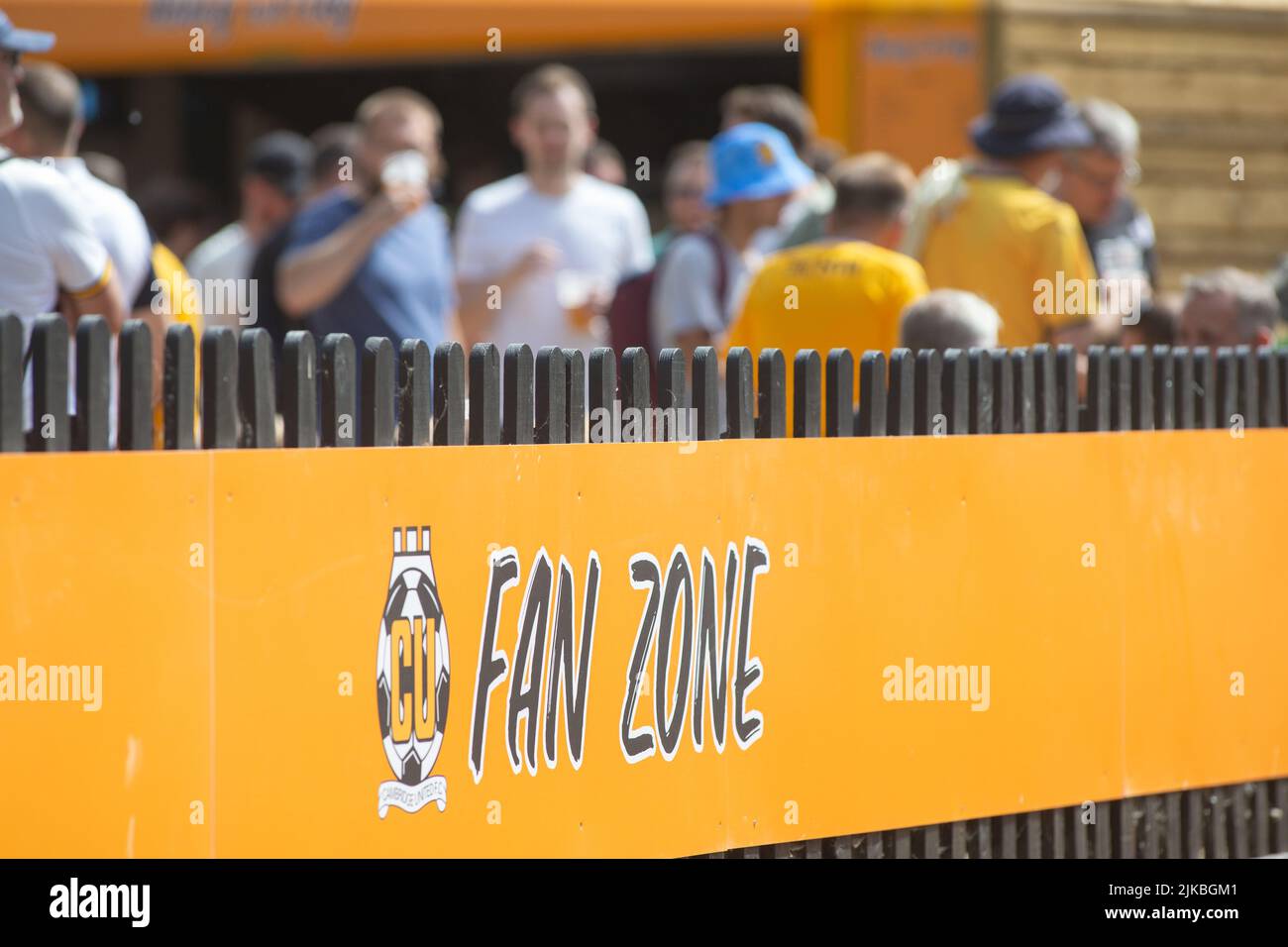 Zone d'accueil de la zone des fans lors d'événements sportifs Banque D'Images