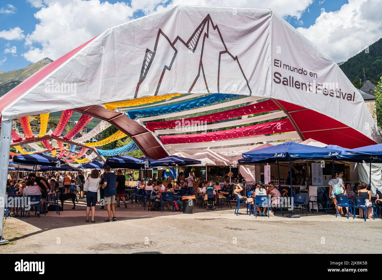 Festival international des cultures de Pirineos sur à Sallent de Gallego, Huesca, Espagne Banque D'Images