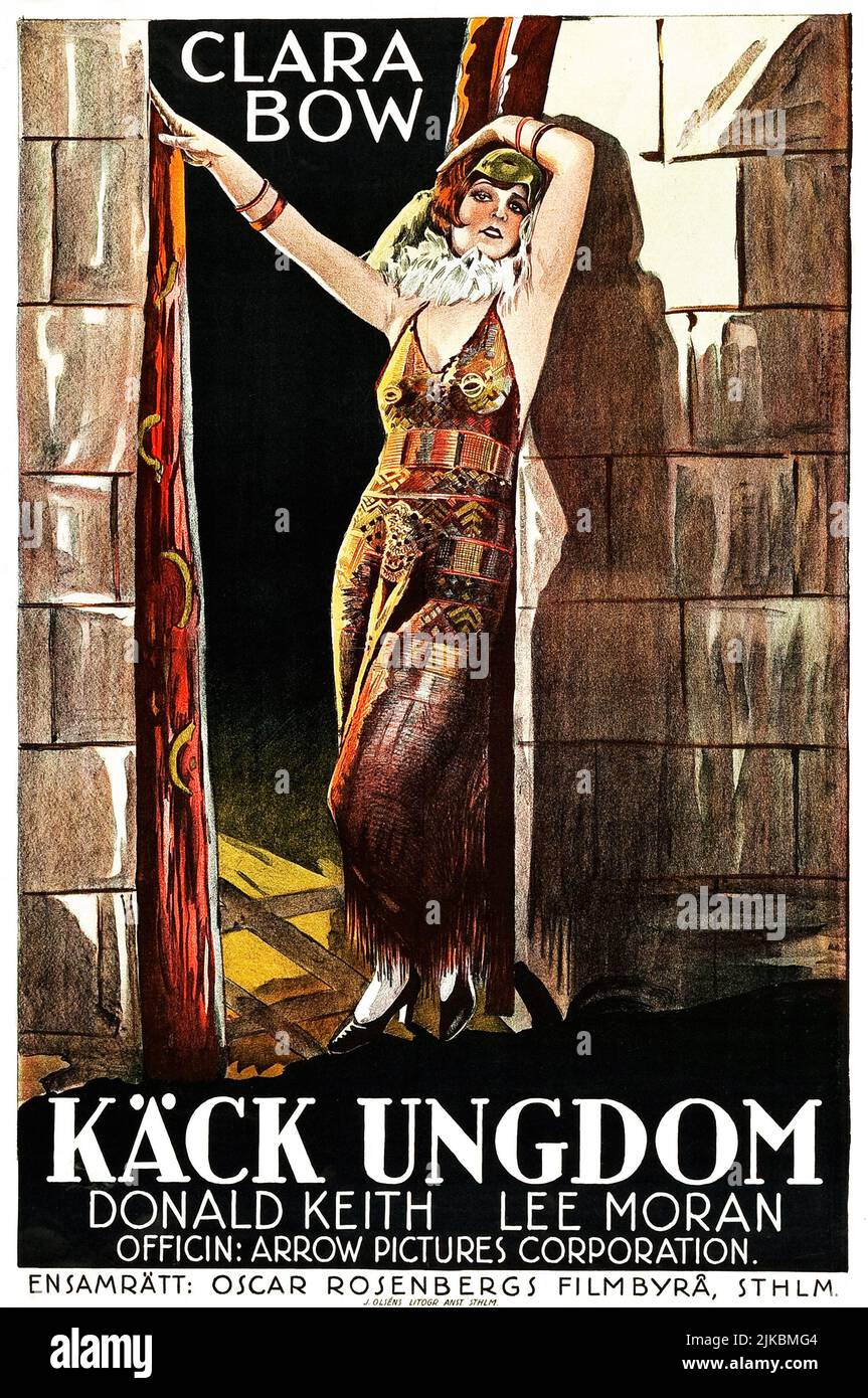 Käck ungdom - Ma Dame des caprices (Oscar Rosenbergs Filmbyra, 1925). Poster de film suédois - film Clara Bow Banque D'Images