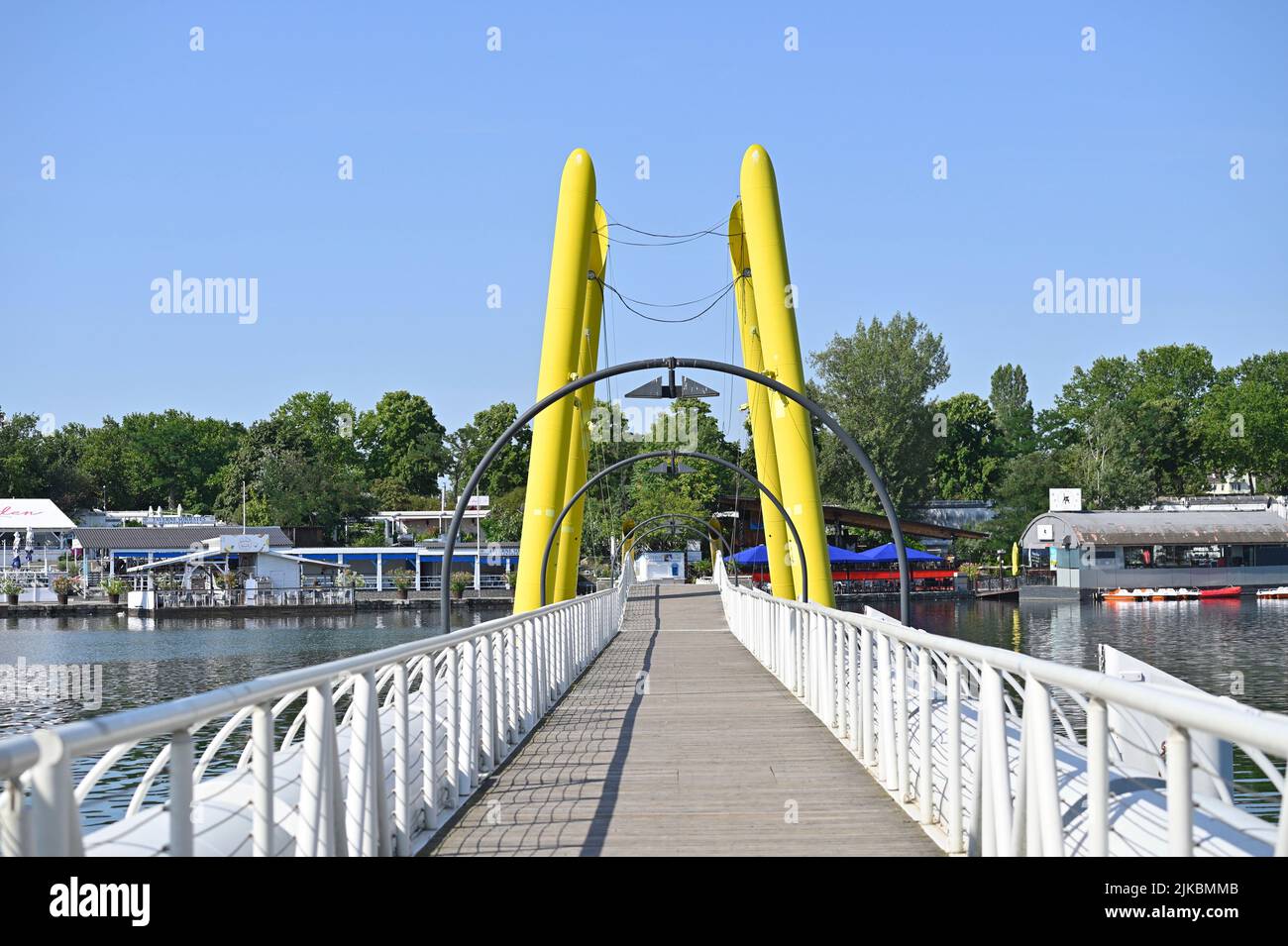 Vienne, Autriche. Plage de COPA sur le Danube à Vienne Banque D'Images