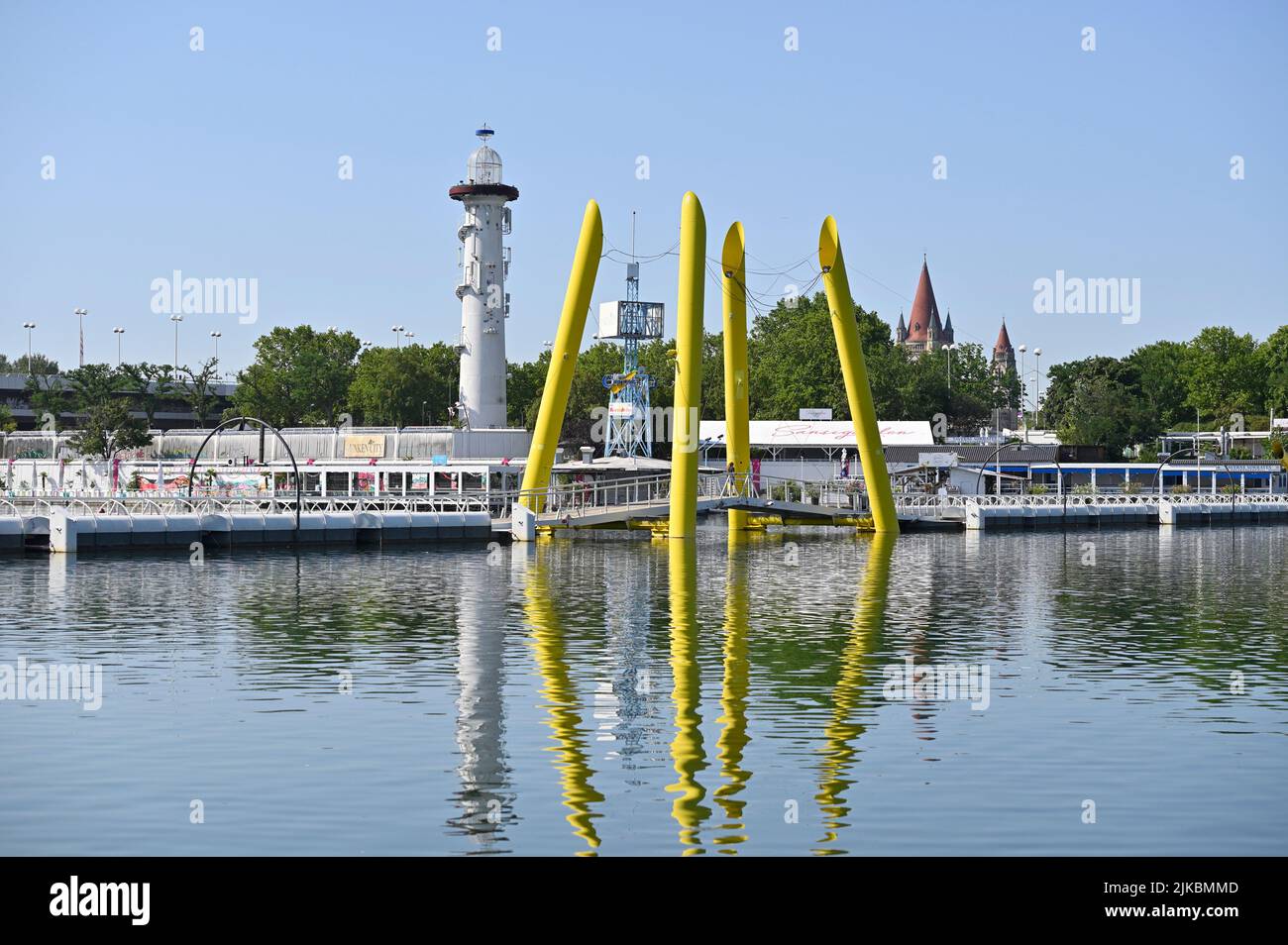 Vienne, Autriche. Plage de COPA sur le Danube à Vienne Banque D'Images