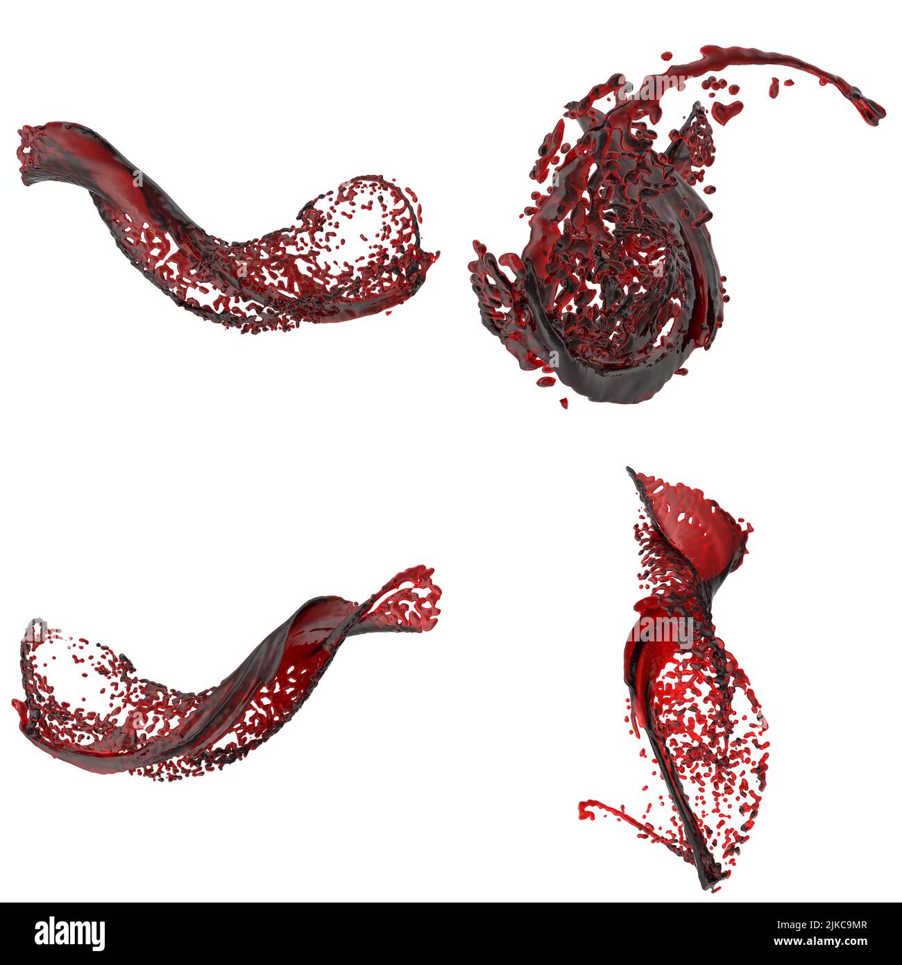 3D illustration d'une éclaboussure de sang réaliste Banque D'Images