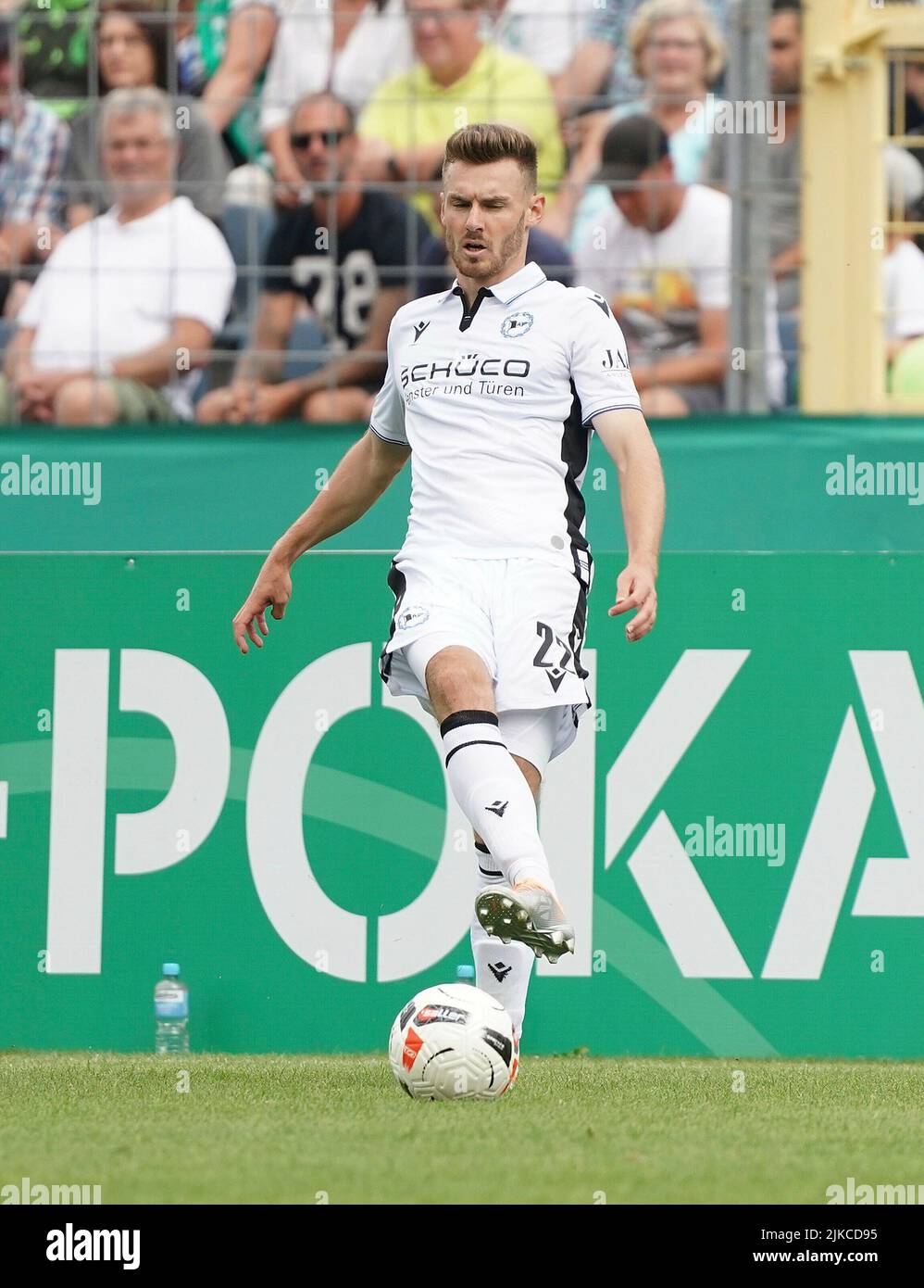 Koblenz, Allemagne. 31st juillet 2022. 31 juillet 2022, Stade Oberwerth, Koblenz, GER, Coupe DFB, 1st ronde FV Engers 07 vs Arminia Bielefeld, dans la photo Silvan Stidler (Bielefeld) crédit: dpa/Alay Live News Banque D'Images