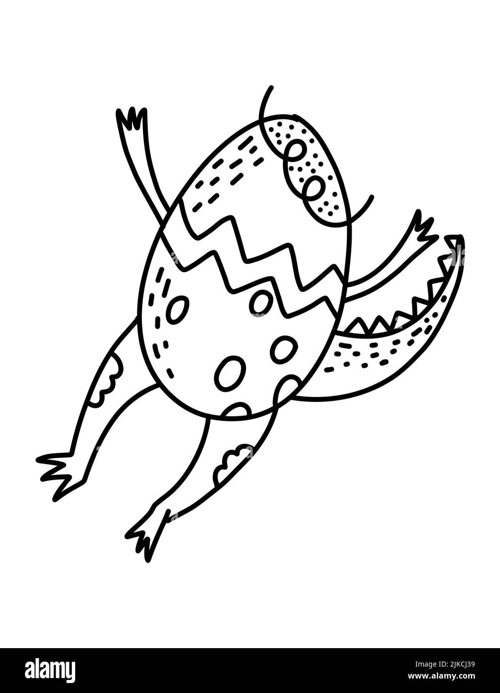 Page de coloriage des dinosaures pour les enfants. Enfants art animal Banque D'Images