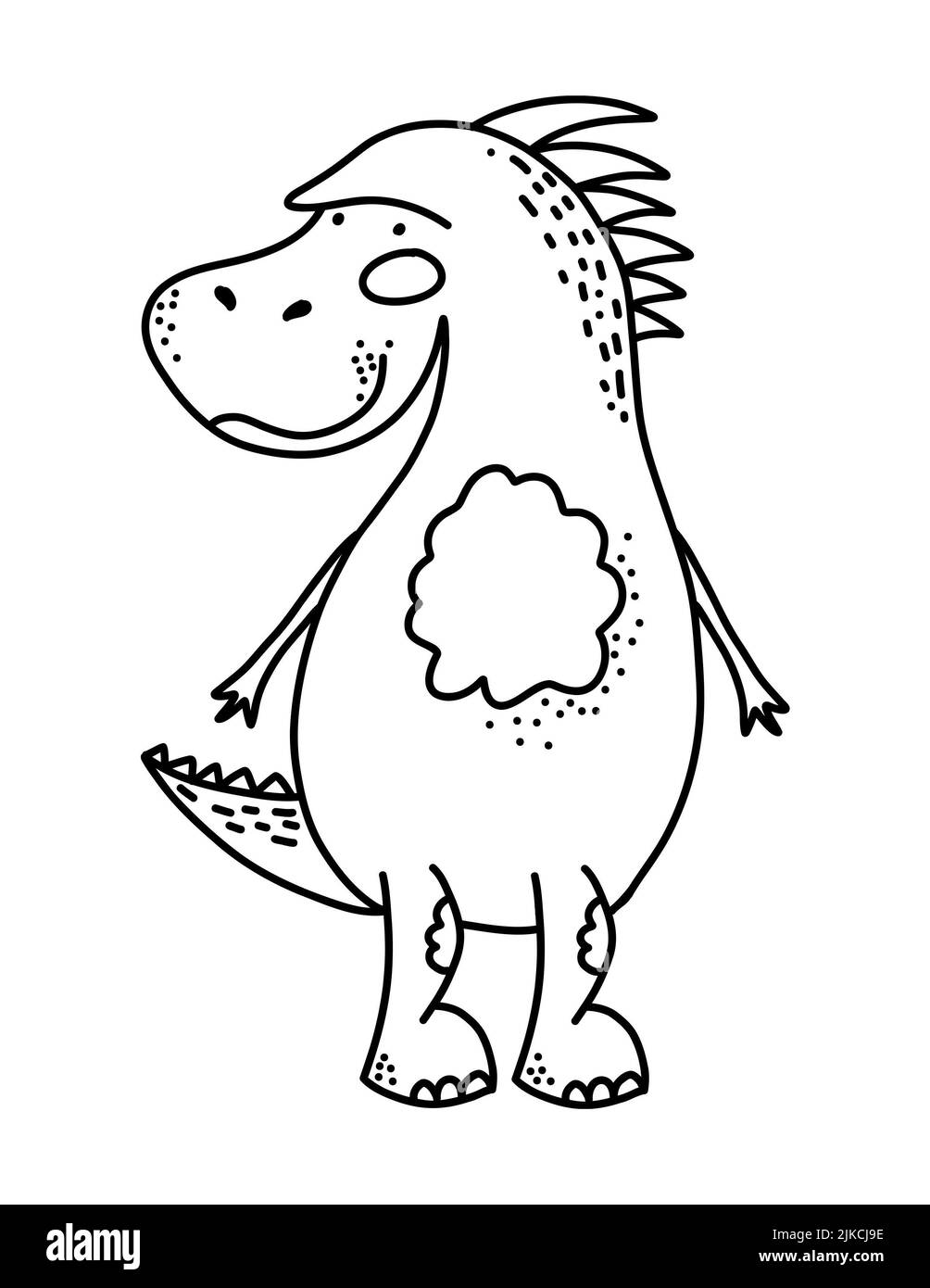 Page de coloriage des dinosaures pour les enfants. Enfants art animal Banque D'Images