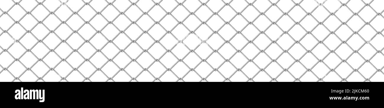 Grille métallique, motif de grille métallique isolée sur fond blanc. Fond vectoriel réaliste avec grille en aluminium 3D pour enceinte de prison, barrière de sécurité, cage Illustration de Vecteur