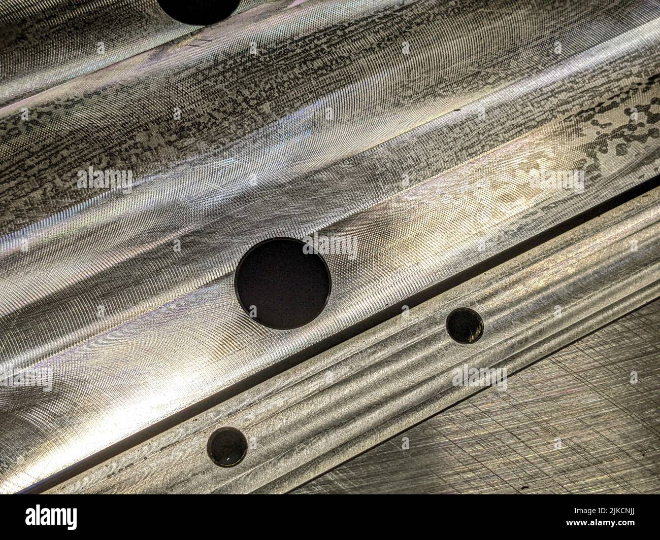 Une texture d'acier argenté Banque D'Images