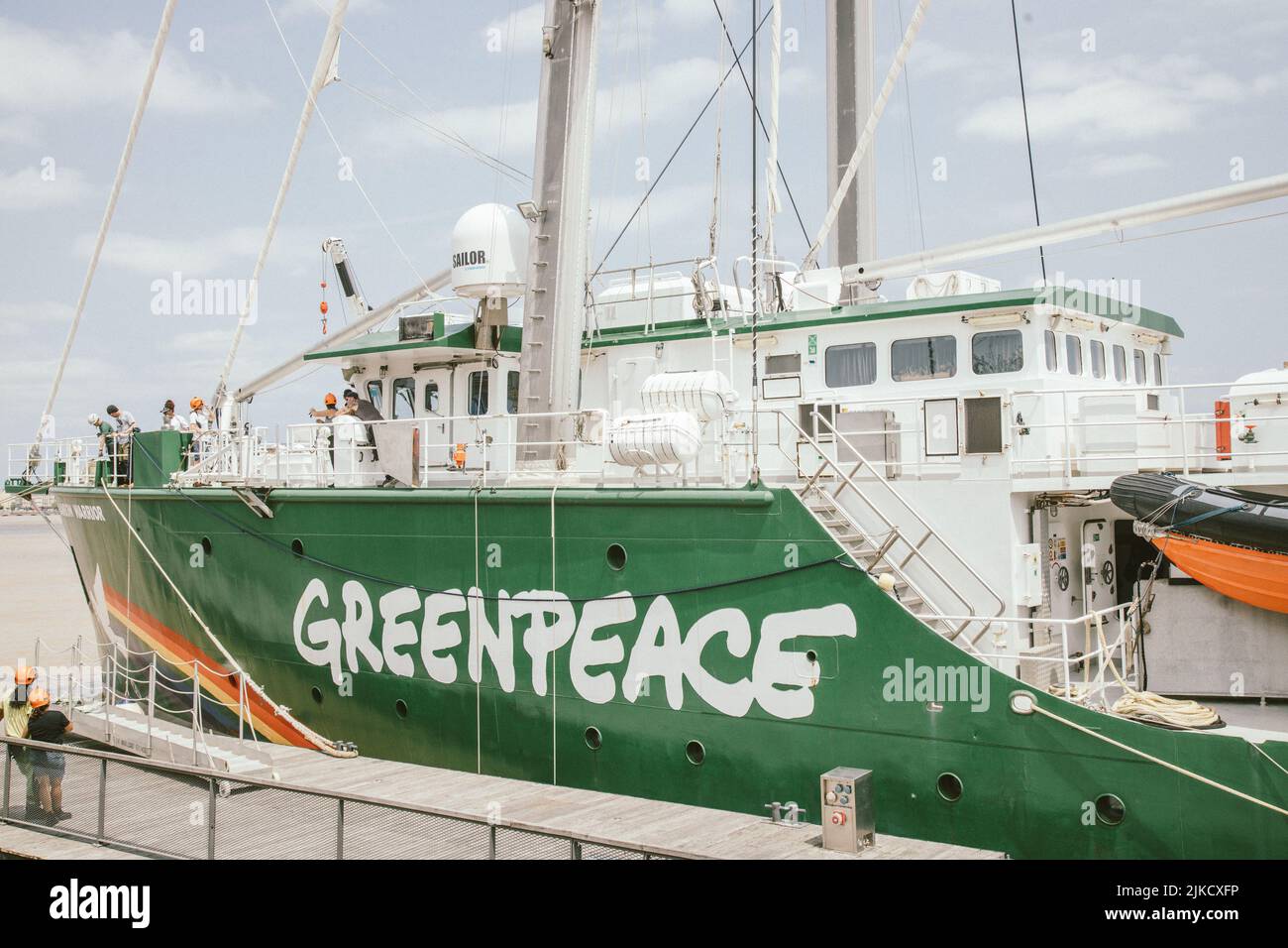 Greenpeace Rainbow Warrior à Bordeaux Banque D'Images