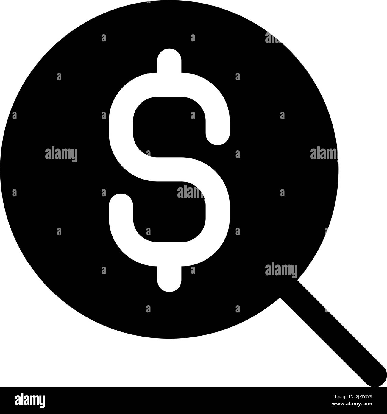 Rechercher le meilleur taux de change de devise noir glyphe icône de l'interface utilisateur Illustration de Vecteur