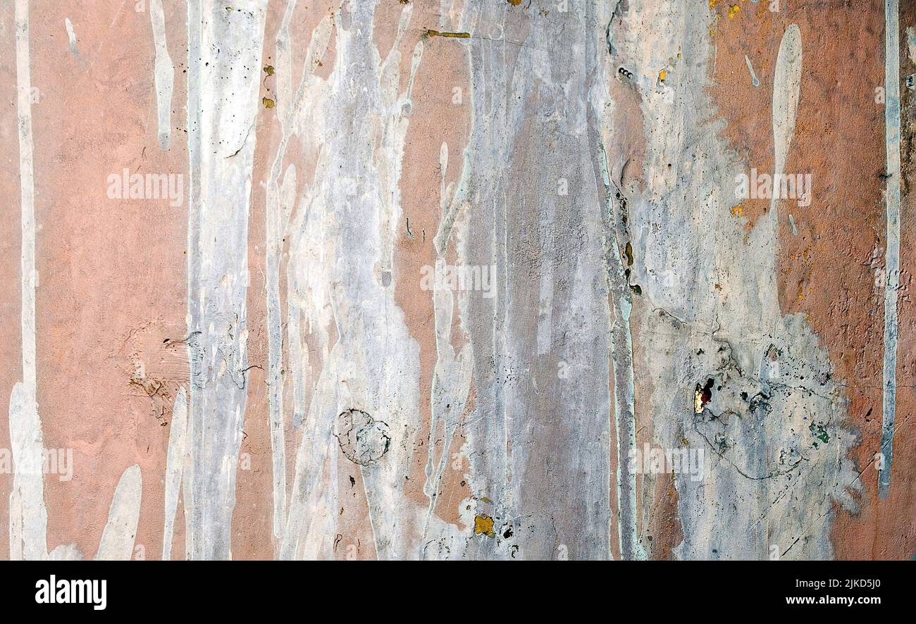 Gros plan du motif de texture vieilli sur une surface métallique Banque D'Images