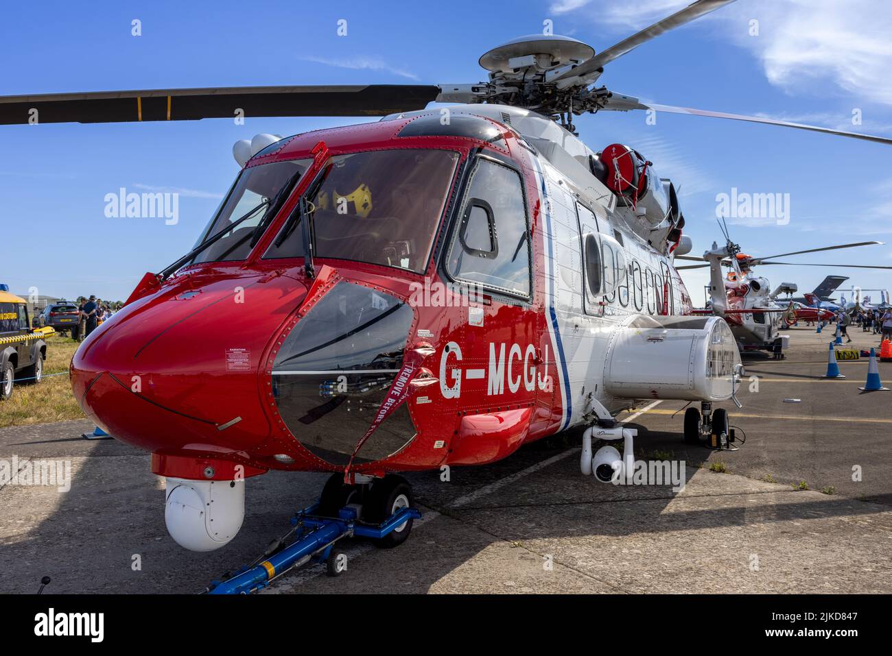 HM Coastguard - Bristow Helicopters Sikorsky S-92A exposé statique au Royal International Air Tattoo 2022 Banque D'Images HM Coastguard - Bristow Helicopters Sikorsky S-92A exposé statique au Royal International Air Tattoo 2022 Banque D'Images