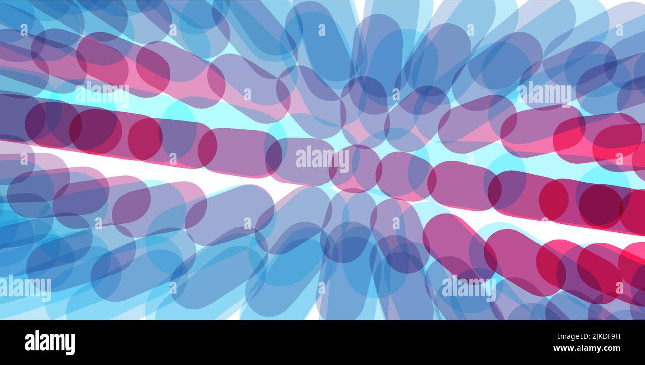 Arrière-plan abstrait avec chevauchement d'ovales. Illustration vectorielle pour l'impression, le textile, le tissu, l'emballage, l'emballage ou la couverture. Illustration de Vecteur