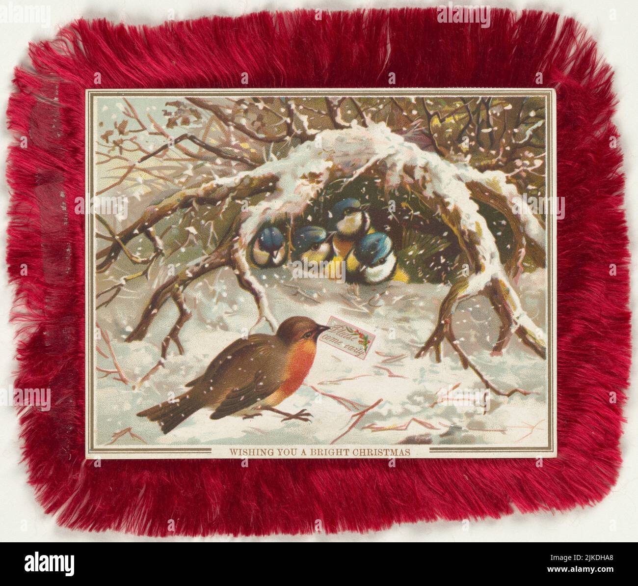 Nous vous souhaitons un Noël éclatant titre supplémentaire: Joyeux Noël. Collection Ephemera imprimée de rare Book Division. Date d'émission : 1800 - Banque D'Images