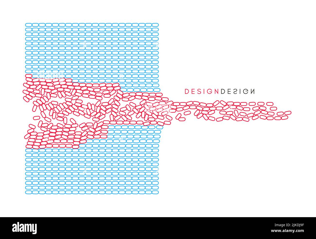 Vector illustration pour la science, la chimie ou l'éducation. Tableau ou irrégulières de matrice d'ovales aléatoire. Illustration de Vecteur