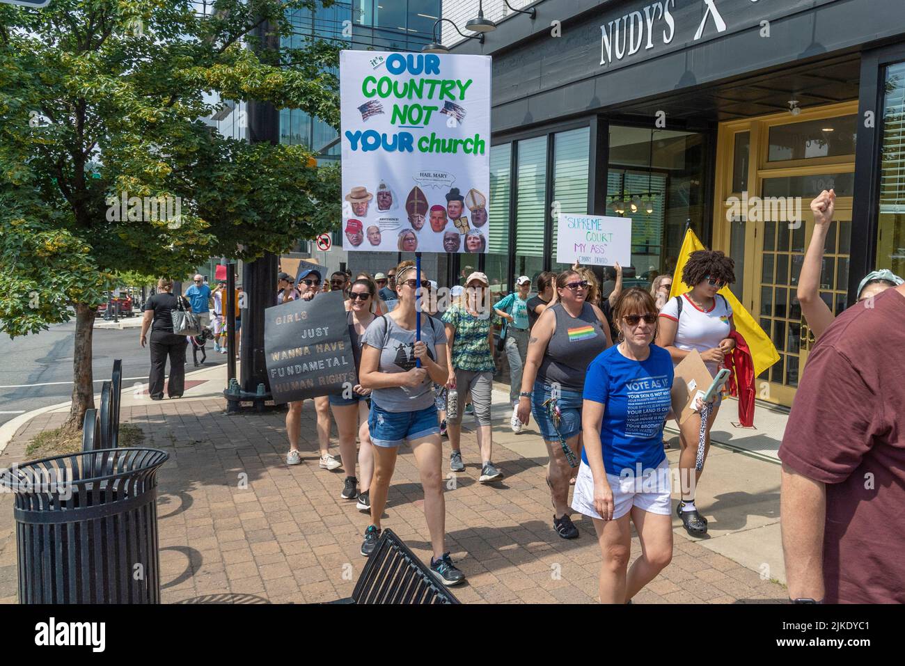 Pro Choice Women's Rights March & Rally à Philadelphie, Pennsylvanie, États-Unis, 16 juillet 2022 Banque D'Images