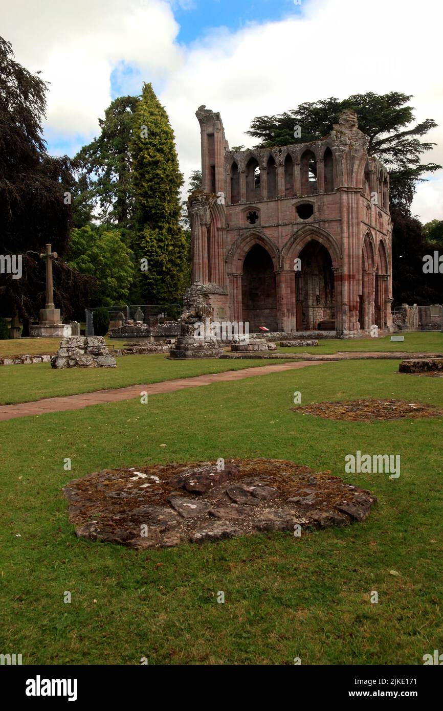 Ruine écossaise, ruine de l'abbaye, ruines de l'abbaye de Dryburgh, un monastère prémonstratène dans les Scottish Borders, Dryburgh, St Boswells, Écosse, Royaume-Uni Banque D'Images