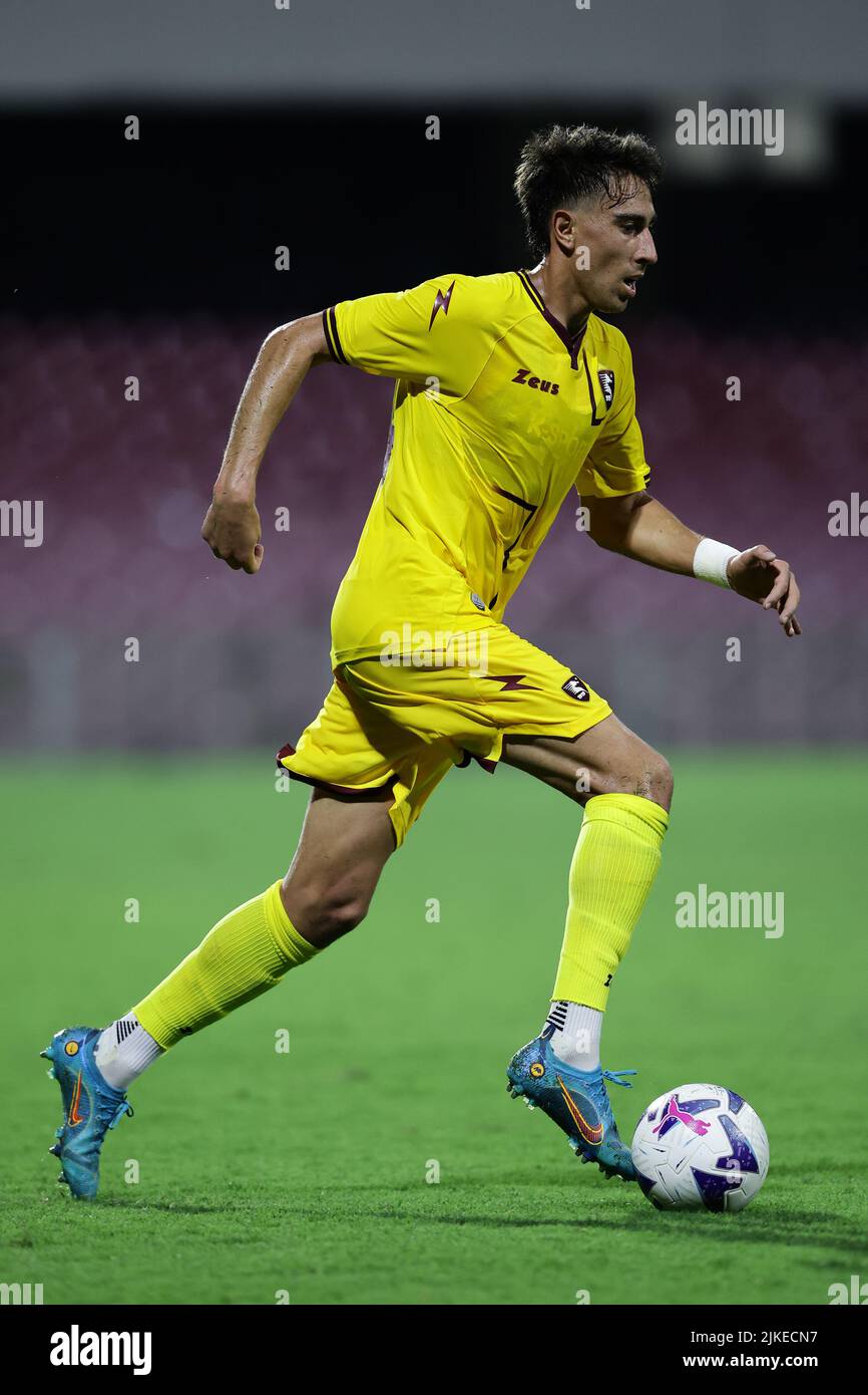 Foto Alessandro Garofalo/LaPresse30 Luglio 2022 Salerno, Italie - États-Unis Salernitana vs Adana Demirspelr - amichevole estive Prima trofeo Angelo Iervolino. Stade Arechi. Nella foto: Diego Valencia (Etats-Unis Salernitana 1919); 30 juillet , 2022 Salerno, Italie - Etats-Unis Salernitana vs Adana Demirspor, football sportif, match amical d'été premier Angelo Iervolino trophée Arechi stade. Dans la photo: Diego Valencia (Etats-Unis Salerntana 1919); Banque D'Images