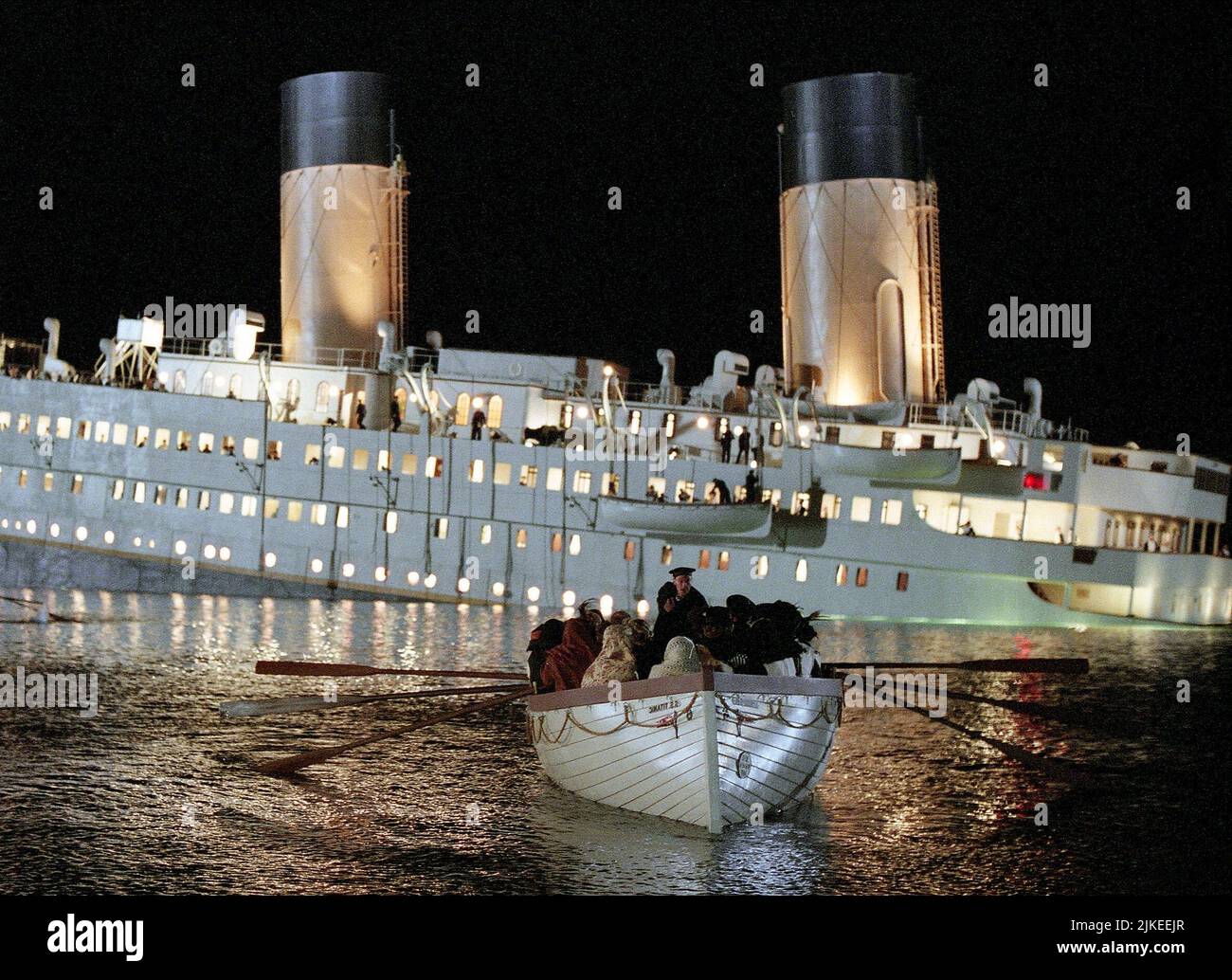 Scène de sauvetage, TITANIC, 1997 Banque D'Images